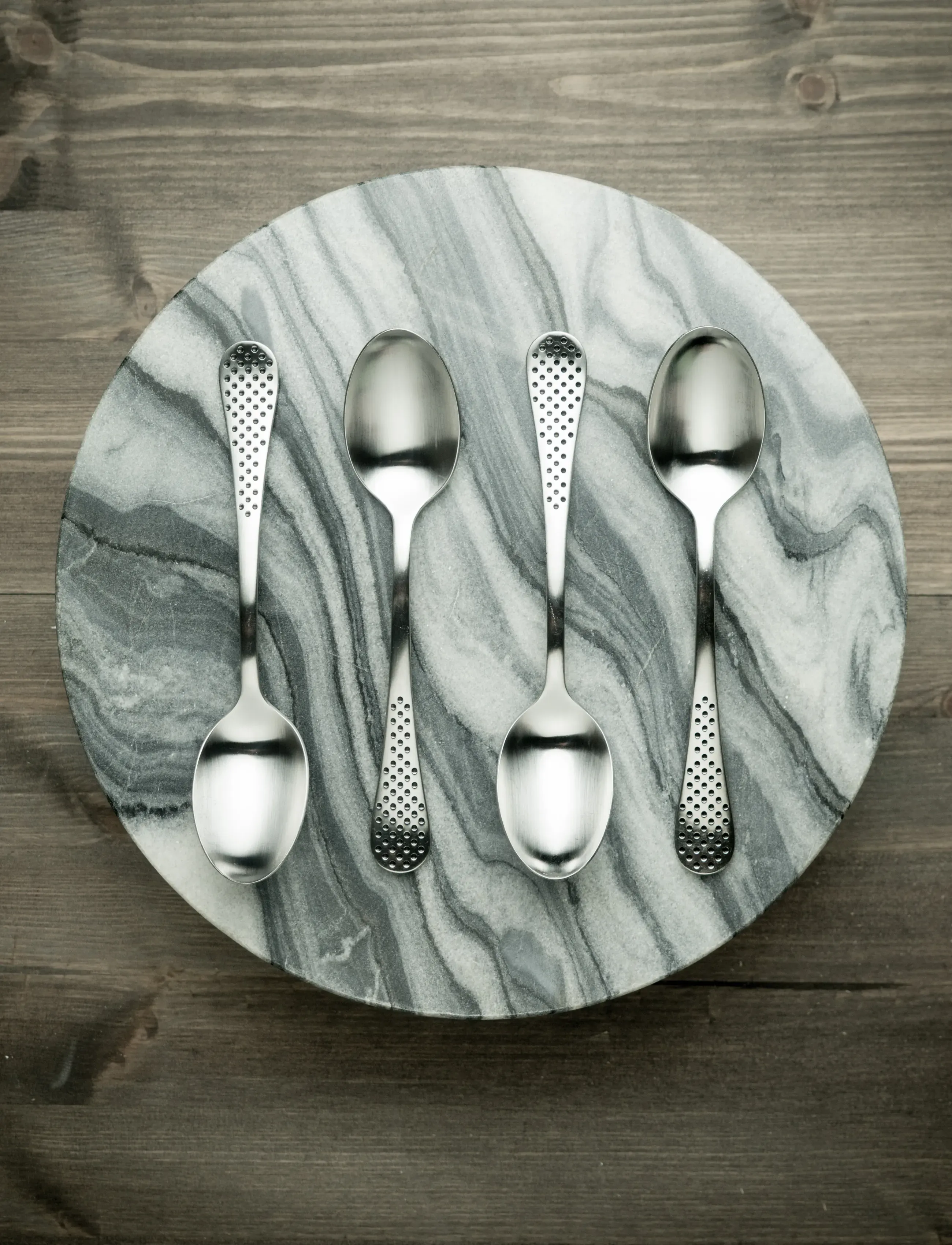 GLOBAL Spiseske 18,7 cm 4-Dele Sæt, 18.7 cm, Silver, Skeer > Bordskeer, Unisex