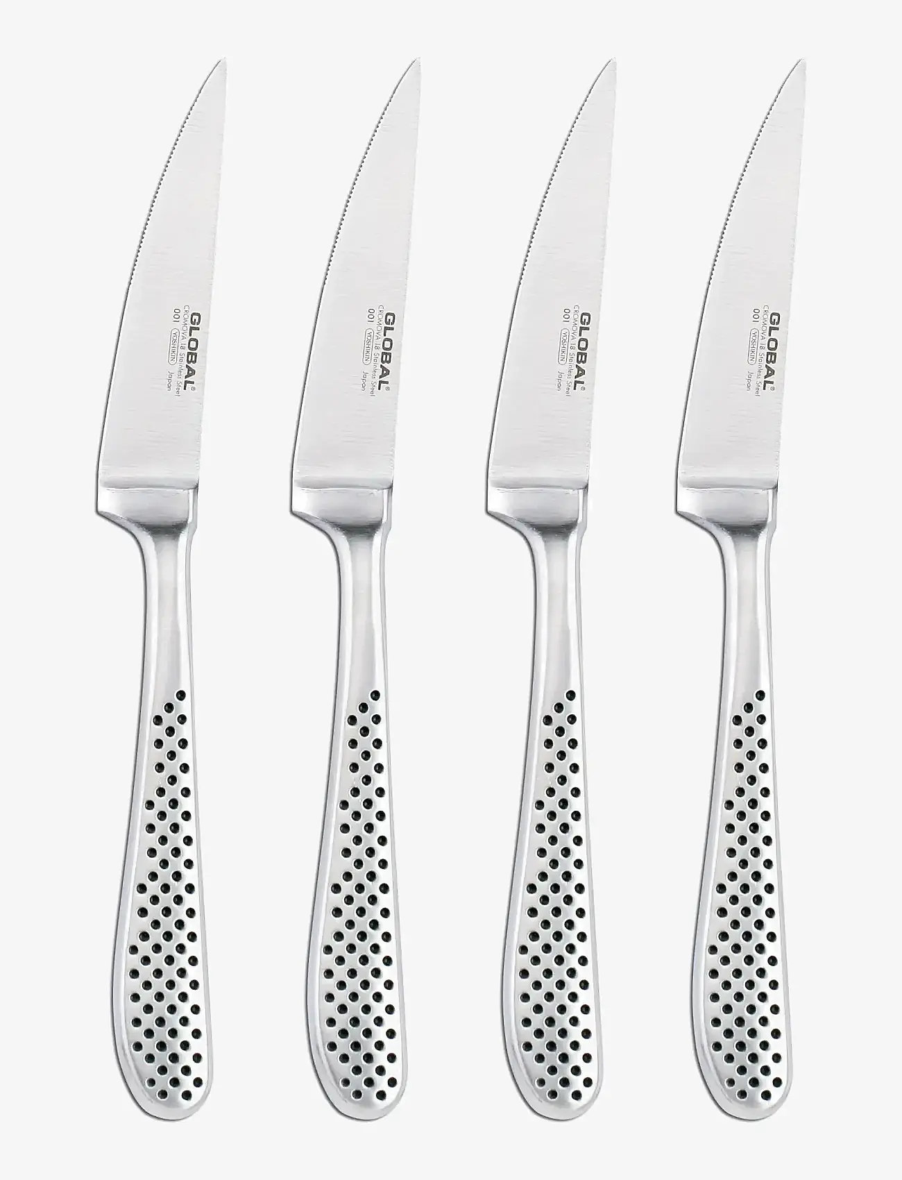 GLOBAL - Stekkniv smedet 4-dele sæt - knivsæt - staineless steel - 0