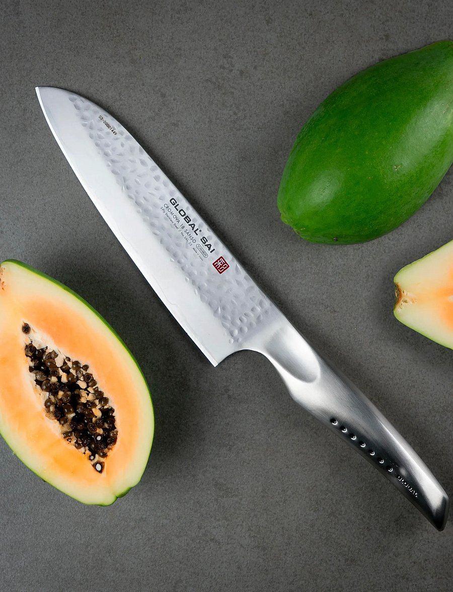 GLOBAL - Santoku 19 cm - santoku naži - staineless steel - 0