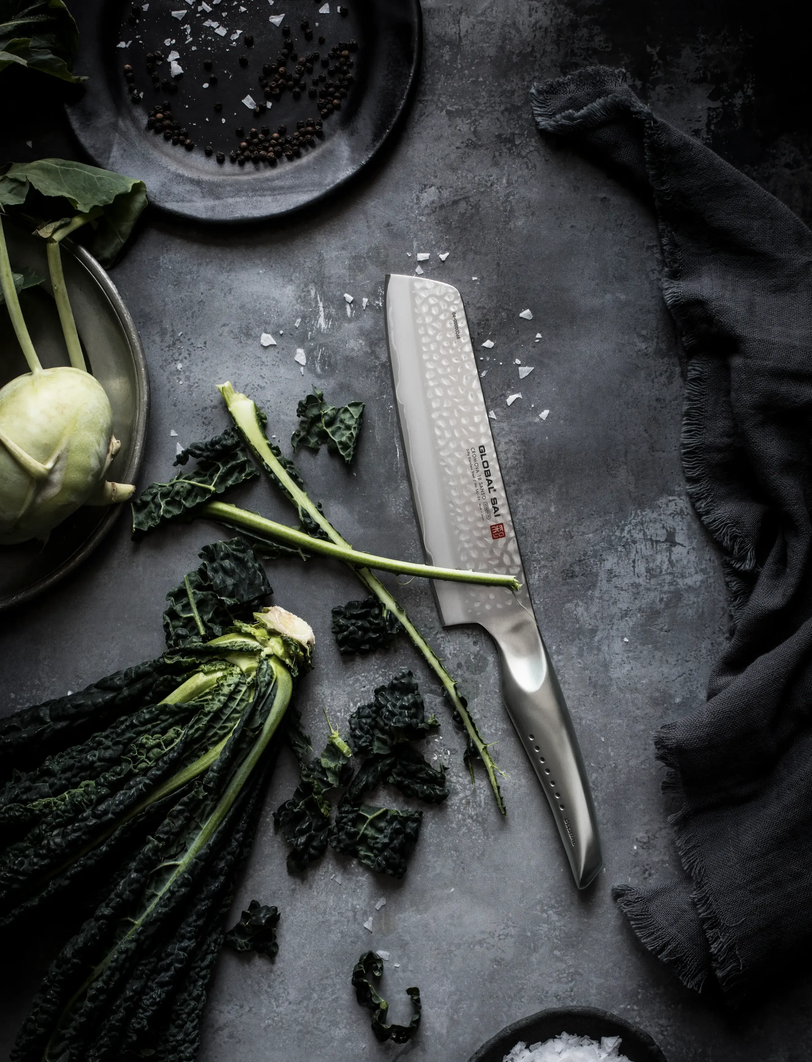 GLOBAL - Vegetable chopper 19 cm - daržovių peiliai - staineless steel - 3