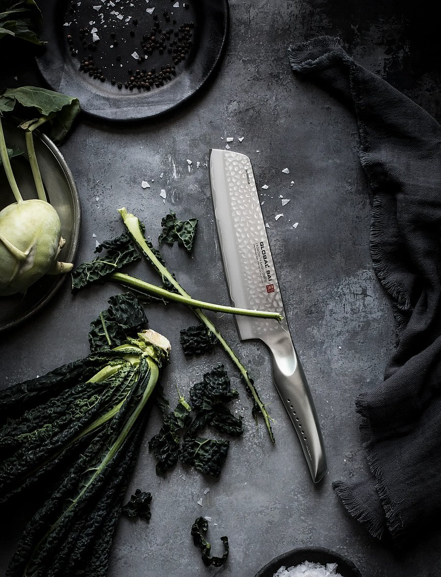 GLOBAL - Vegetable chopper 19 cm - köögiviljanoad - staineless steel - 3