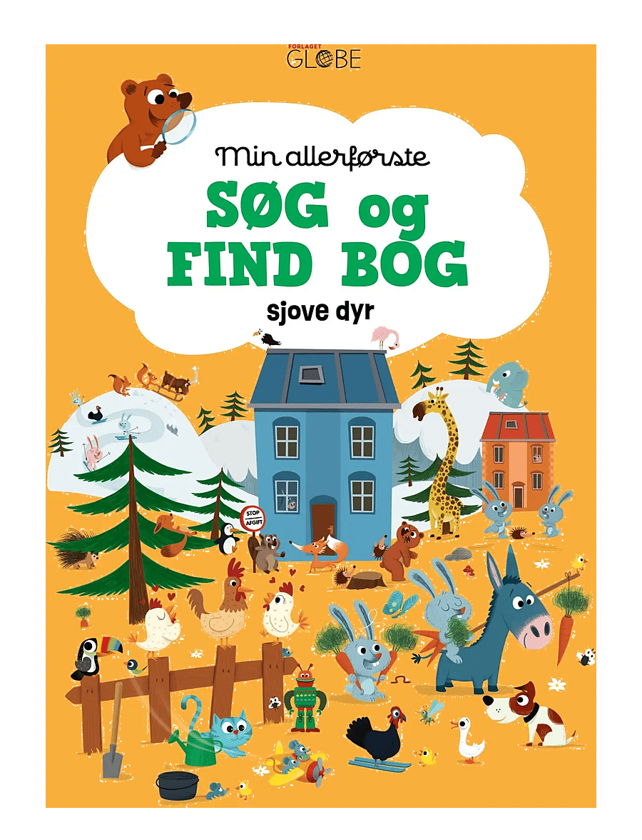 GLOBE - Min allerførste søg og find bog - Sjove dyr - pedagogiska barnböcker - boardbook - 0