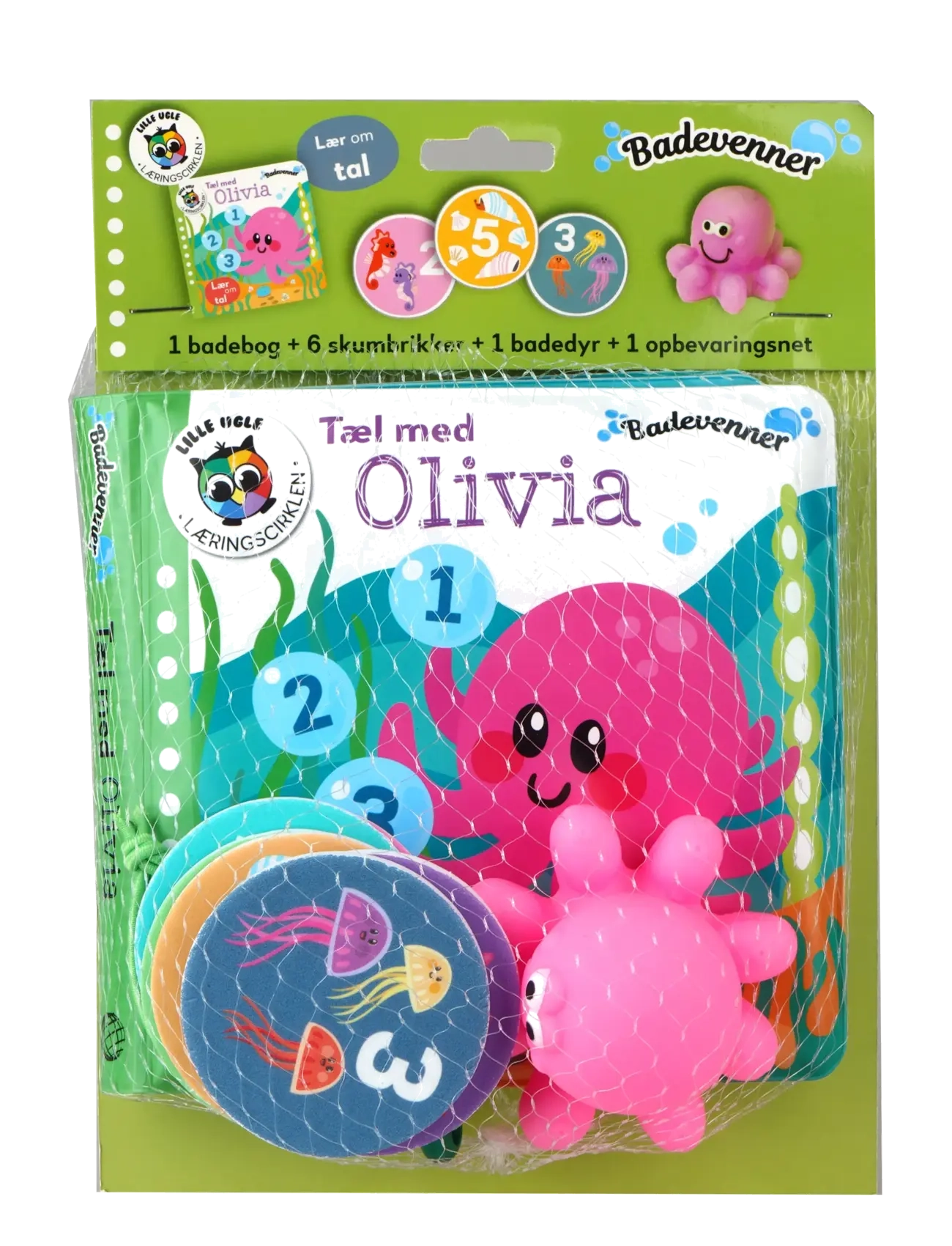 GLOBE Badevenner - Tæl med Olivia - Julklappar till barn - BATHBOOK / multi
