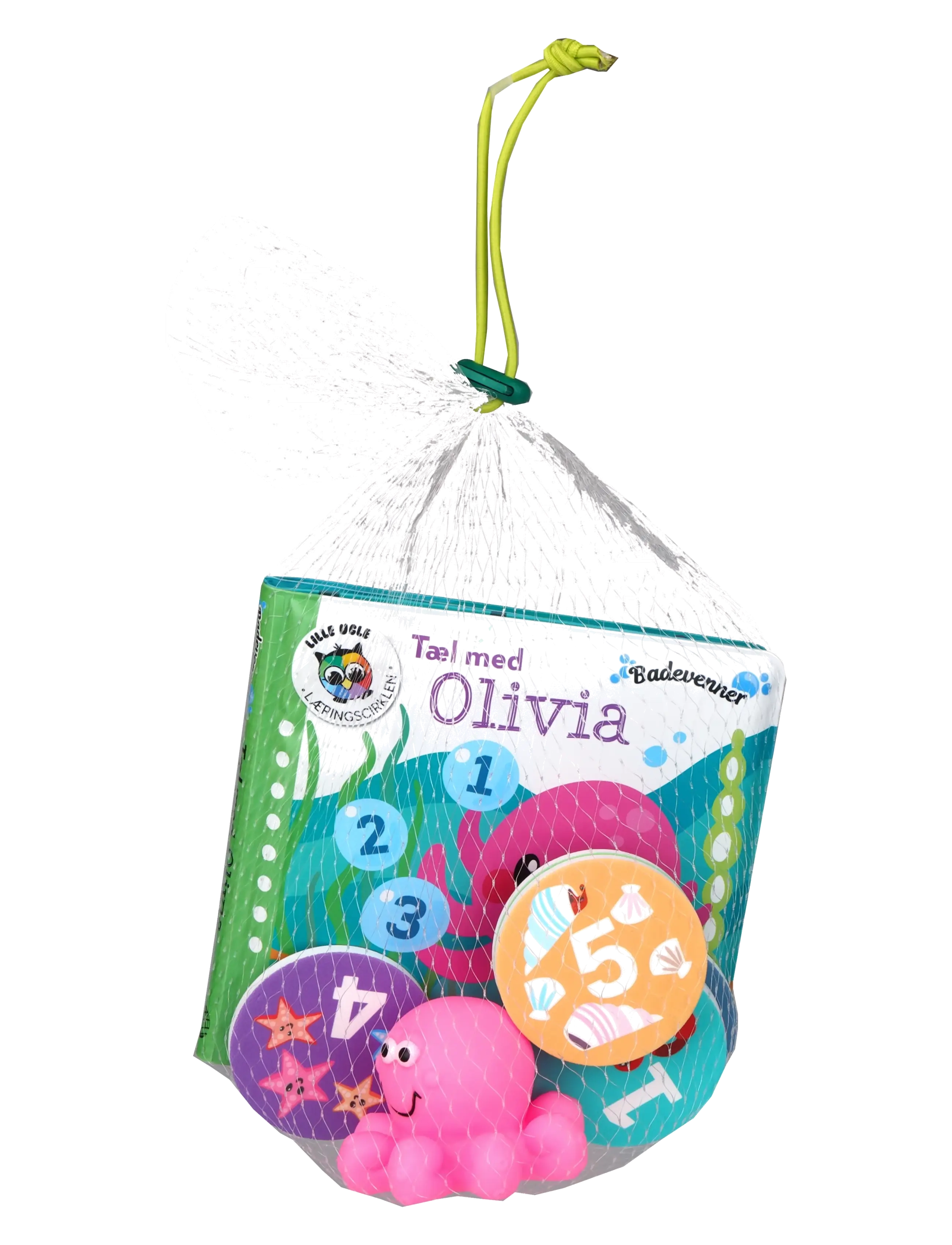 GLOBE - Badevenner - Tæl med Olivia - pedagogiska barnböcker - bathbook - 1