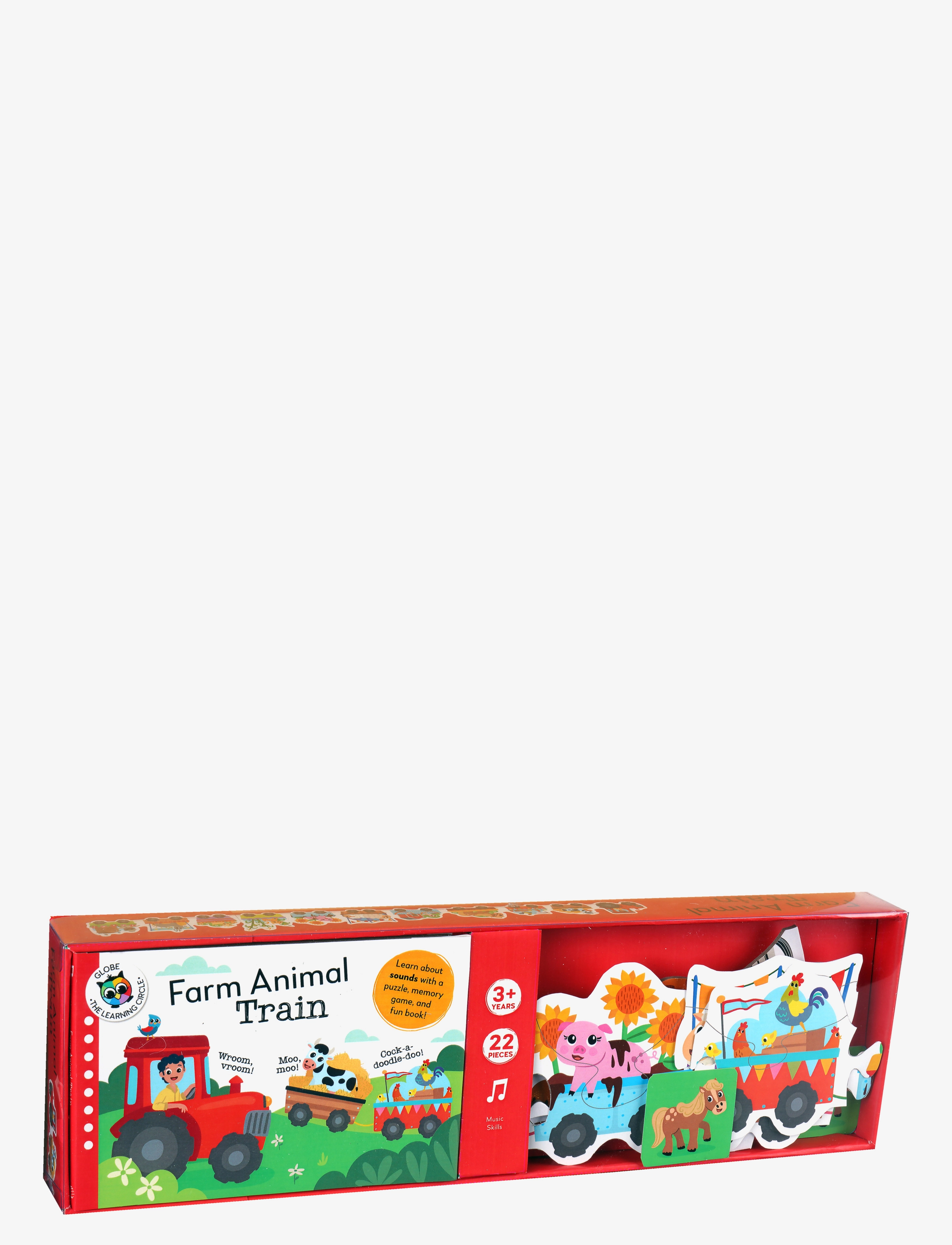 GLOBE Learning Trains - Farm Animals, ENGLISH, Red, Babybøger > Pædagogiske Bøger, Børn