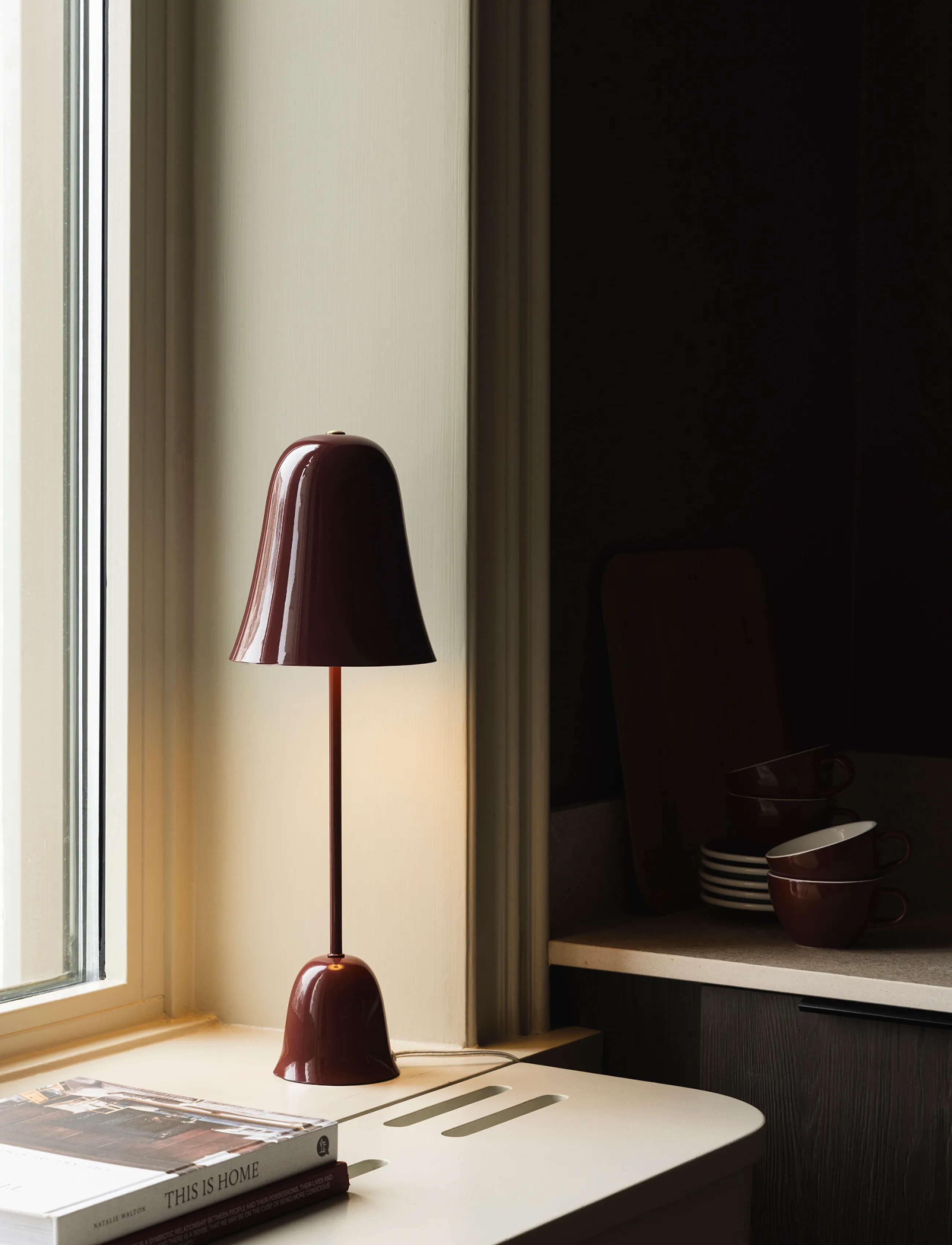 Globen Lighting - Table lamp Blåklockan 16 Ivory - schreibtisch- & tischlampen - wine red - 0