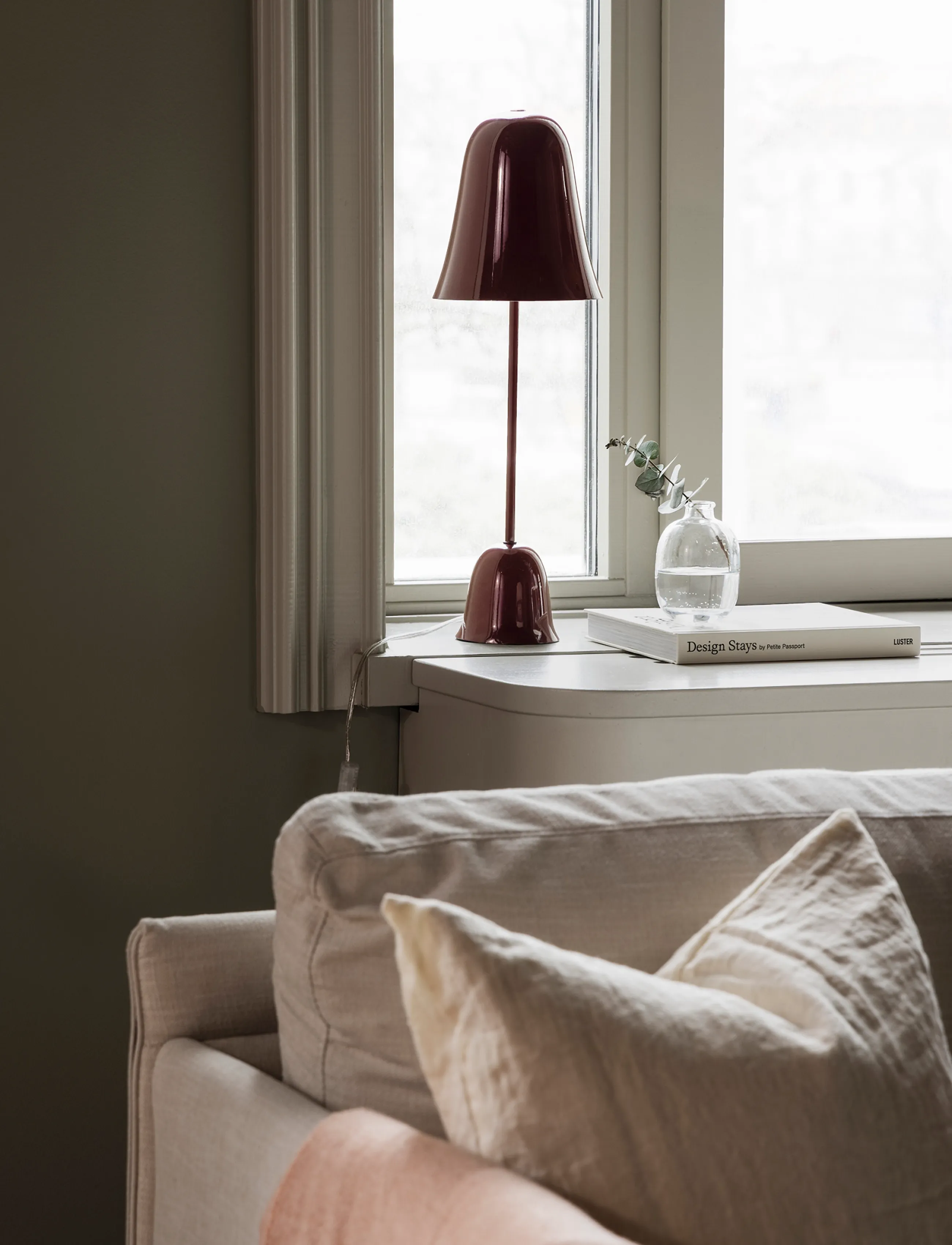 Globen Lighting - Table lamp Blåklockan 16 Ivory - schreibtisch- & tischlampen - wine red - 3