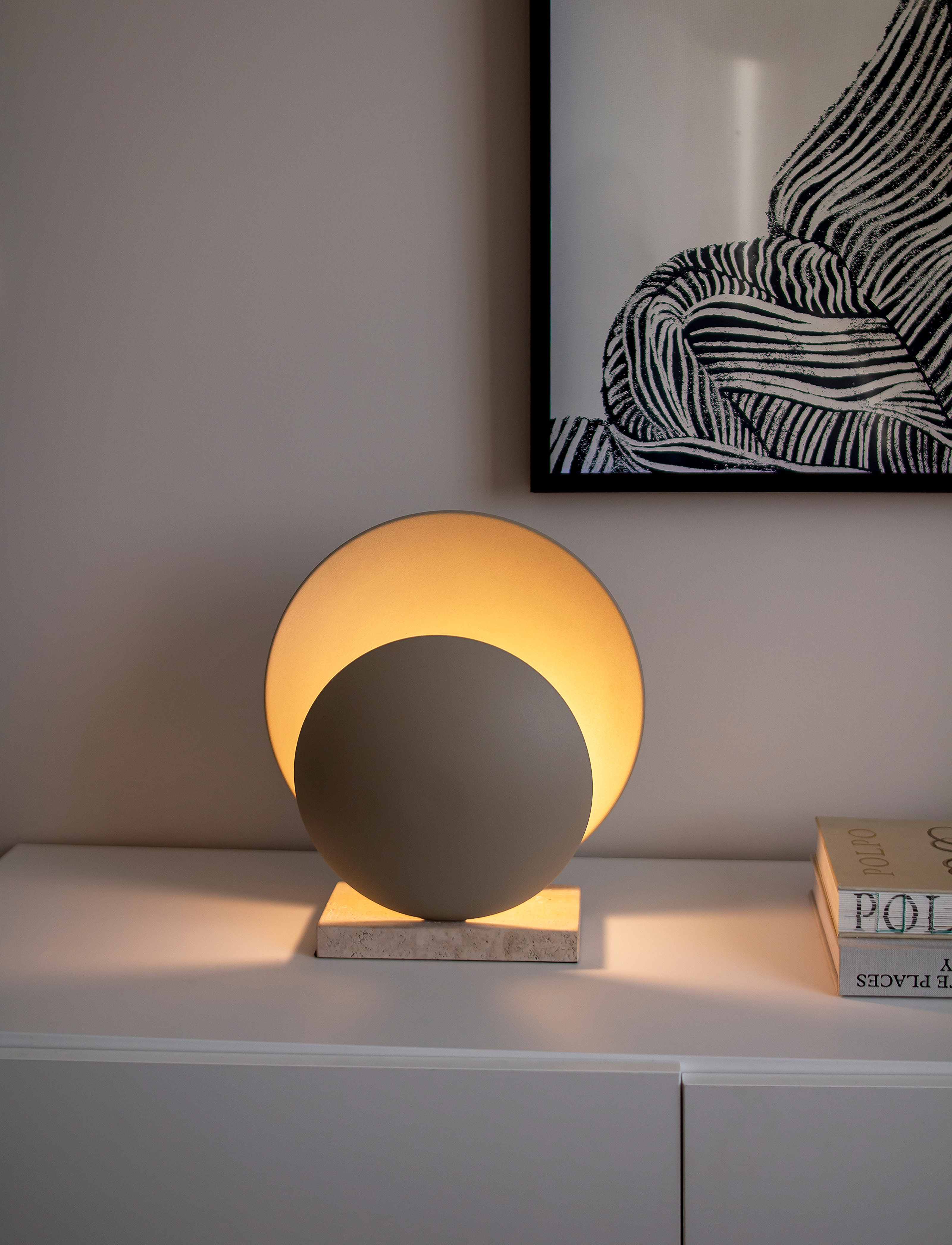 Globen Lighting Bordlampe Orbit, One Size, Beige, Lamper > Bordlamper, Unisex