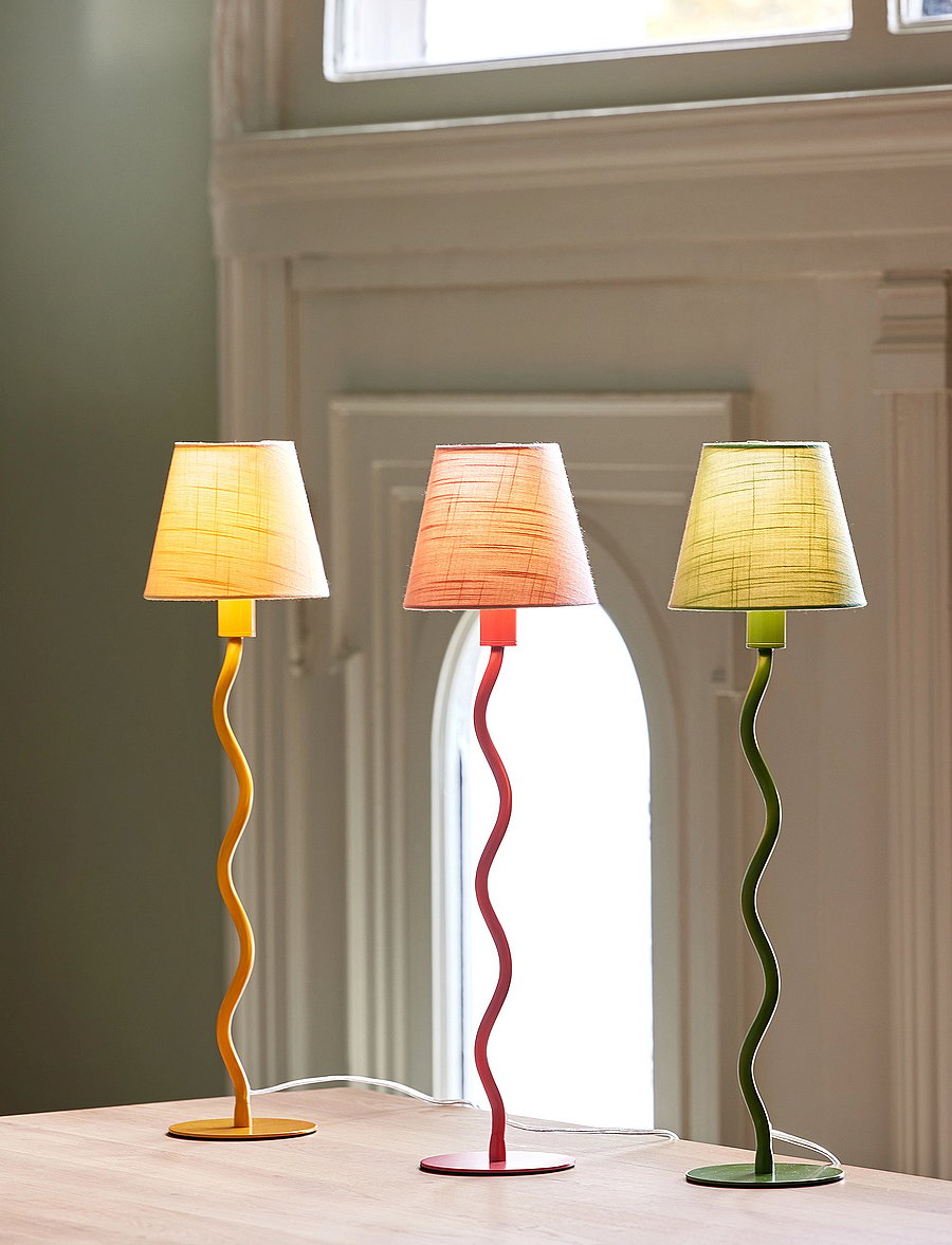 Globen Lighting - Table Lamp Base Twist 50 Yellow - schreibtisch- & tischlampen - green - 0