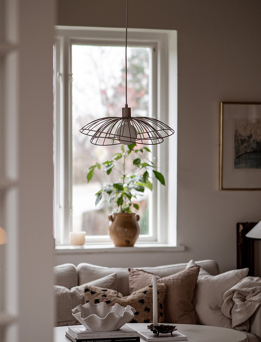 Globen Lighting - Pendant Ray - rippvalgustid - beige - 4
