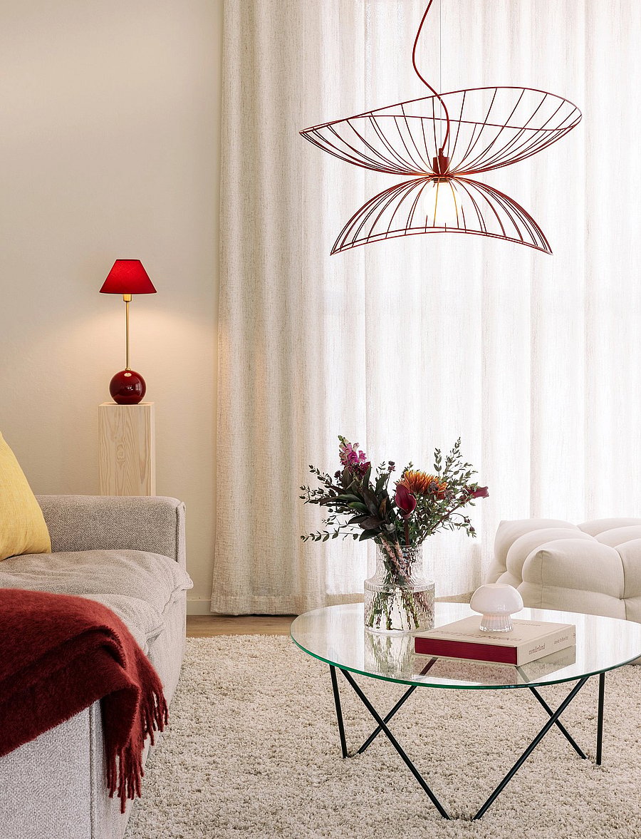 Globen Lighting - Pendant Ray 70 - pendellampen - burgundy - 0