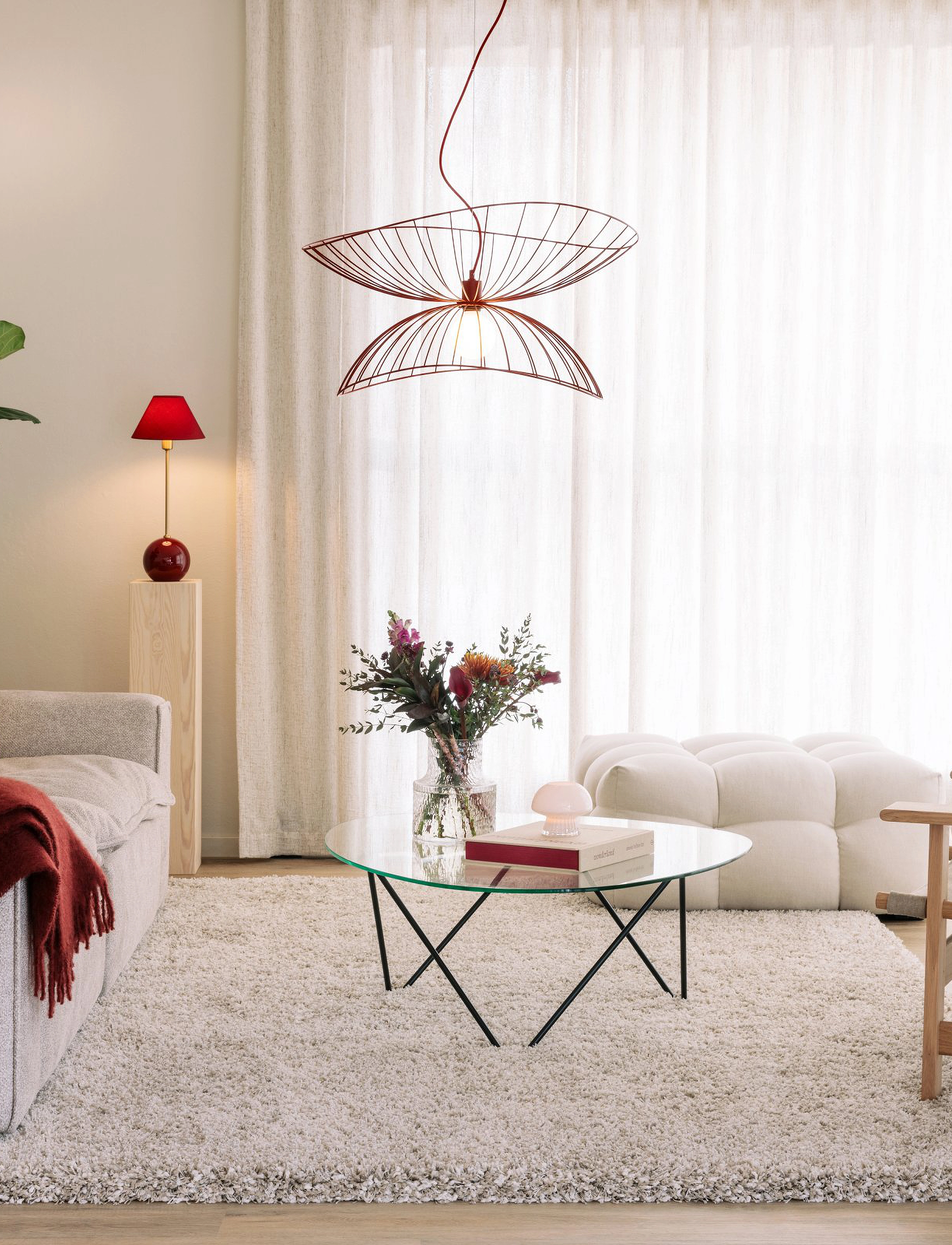 Globen Lighting - Pendant Ray 70 - lampes suspendues - burgundy - 3