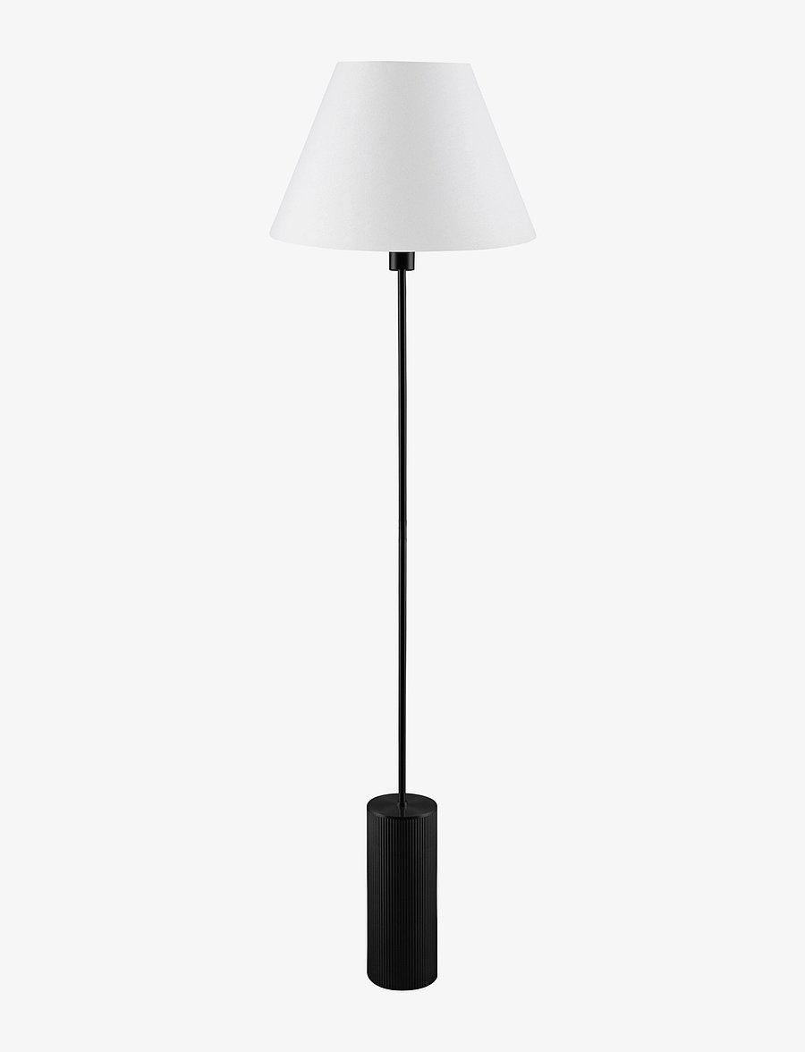 Globen Lighting - Floor Lamp Rib Brushed Brass - stehlampen - black - 1