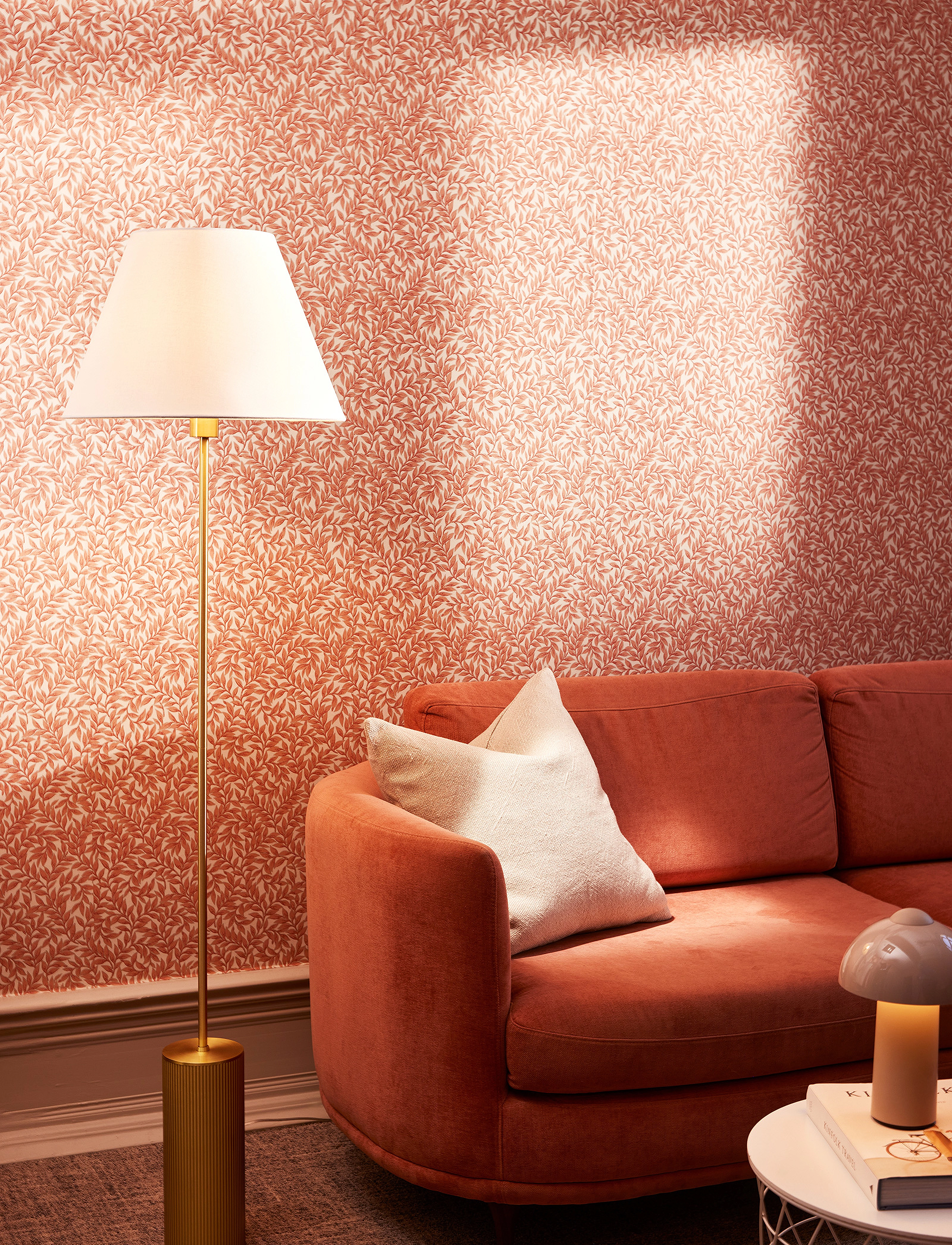 Globen Lighting Floor Lamp Rib Brushed Brass, H129 cm, Lamps, Gold - Homeware