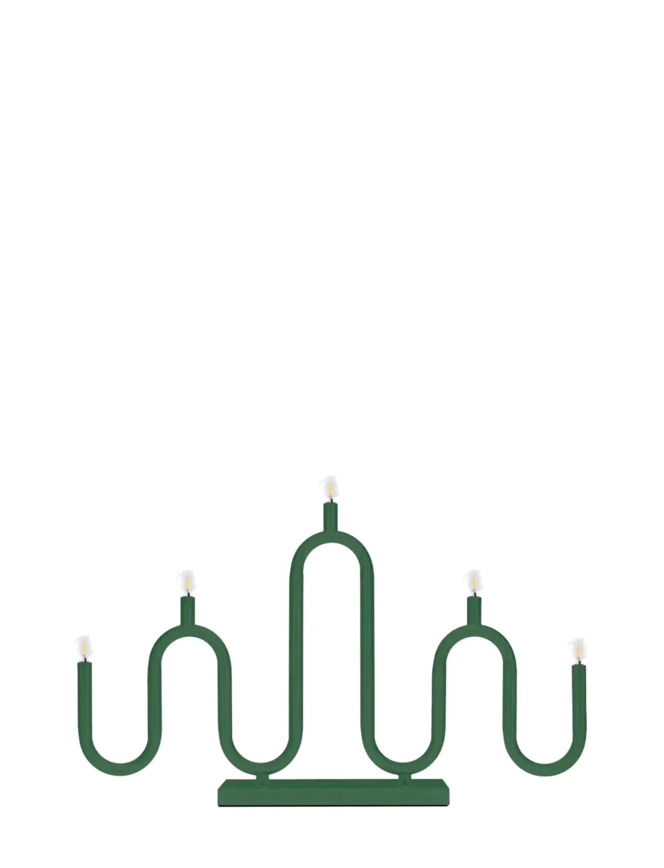 Candlestick Noel 5 Ivory - GREEN