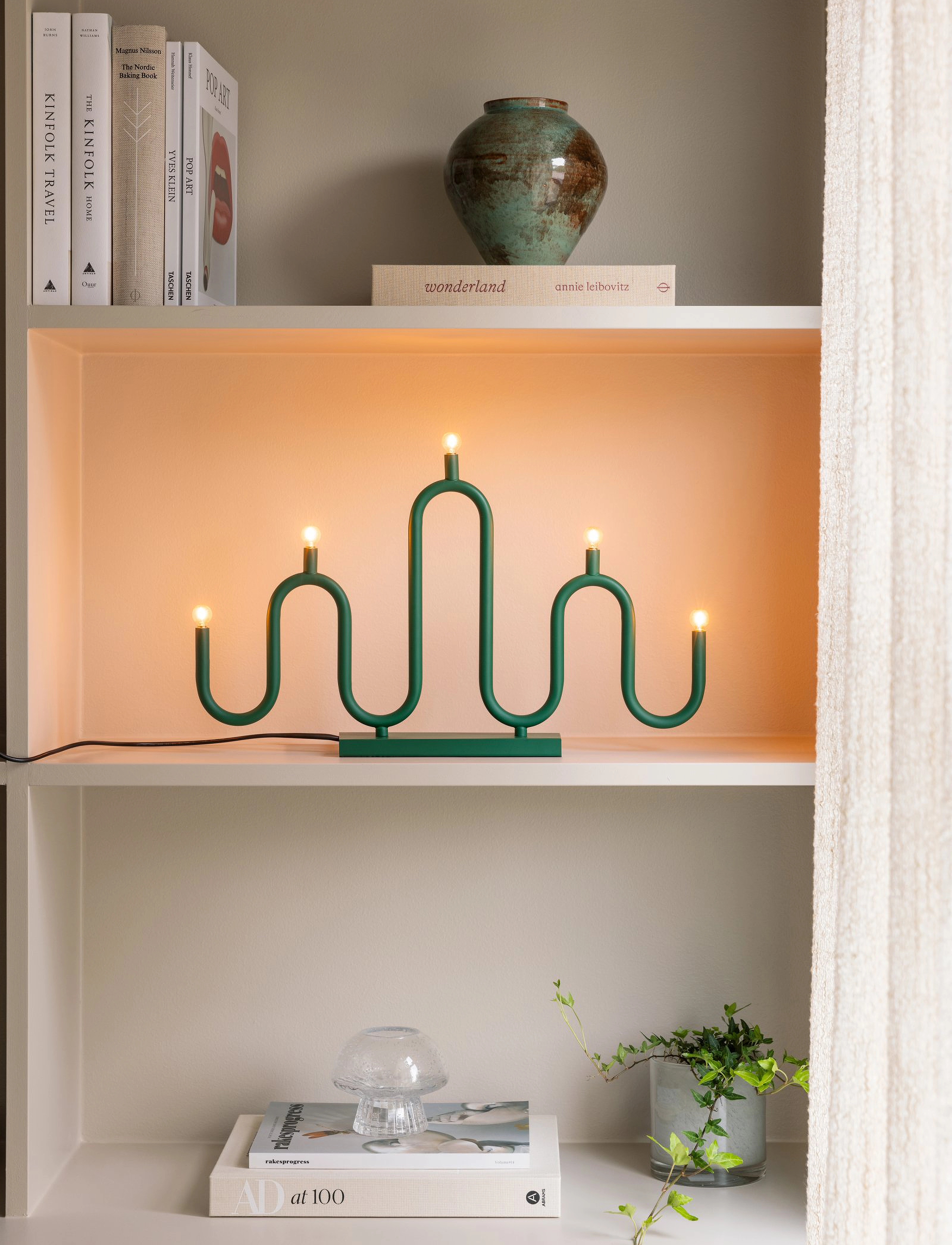 Globen Lighting Adventslysestage Noel 5, H30 cm, Christmas Lighting, Grün - Electric Advent Candlesticks, Homeware
