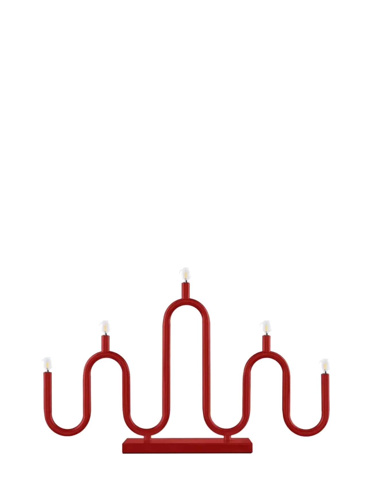 Candlestick Noel 5 Ivory - RED