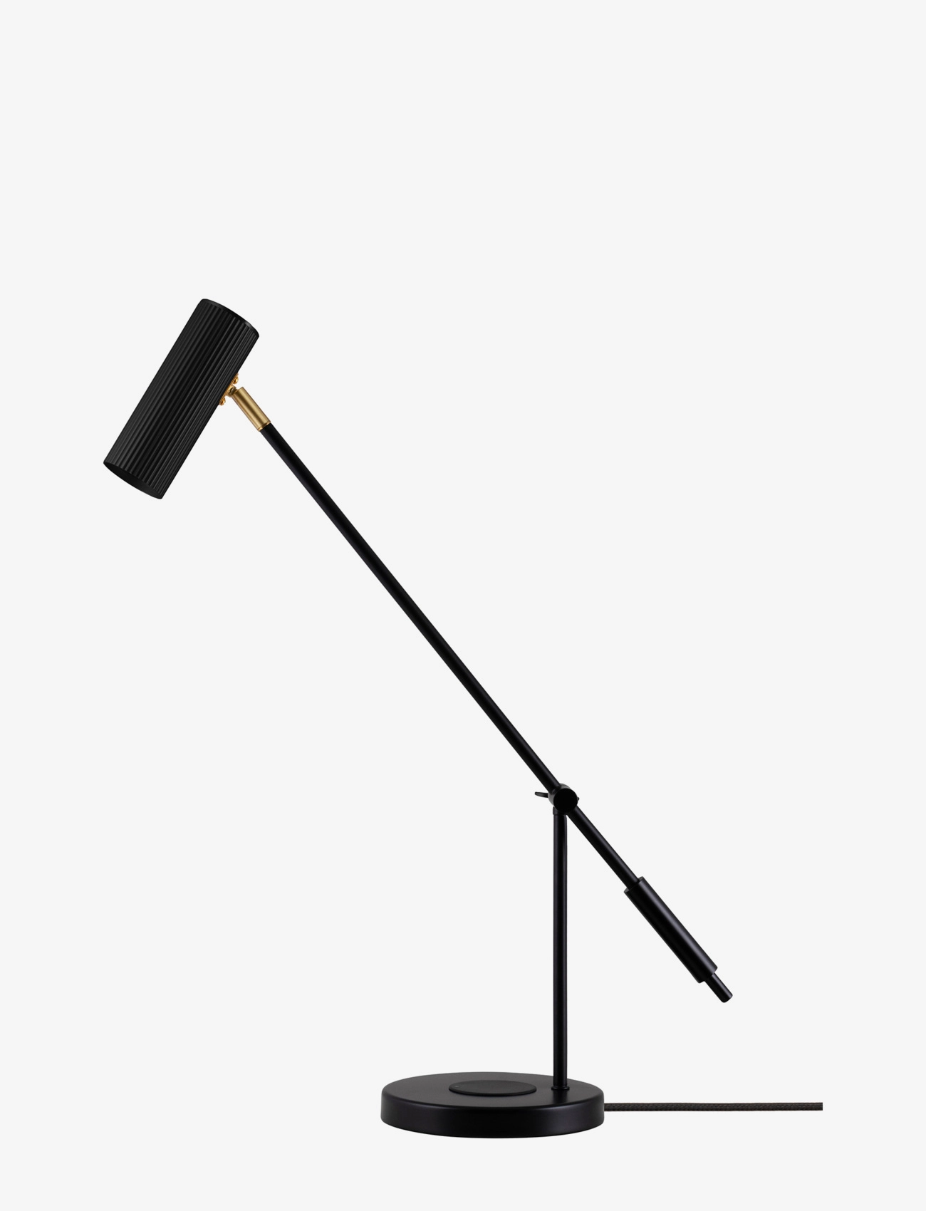 Globen Lighting Table Lamp Hubble Read With Wireless Charging Brushed Brass, Bordlampe, Sort, Str: H63.5CM