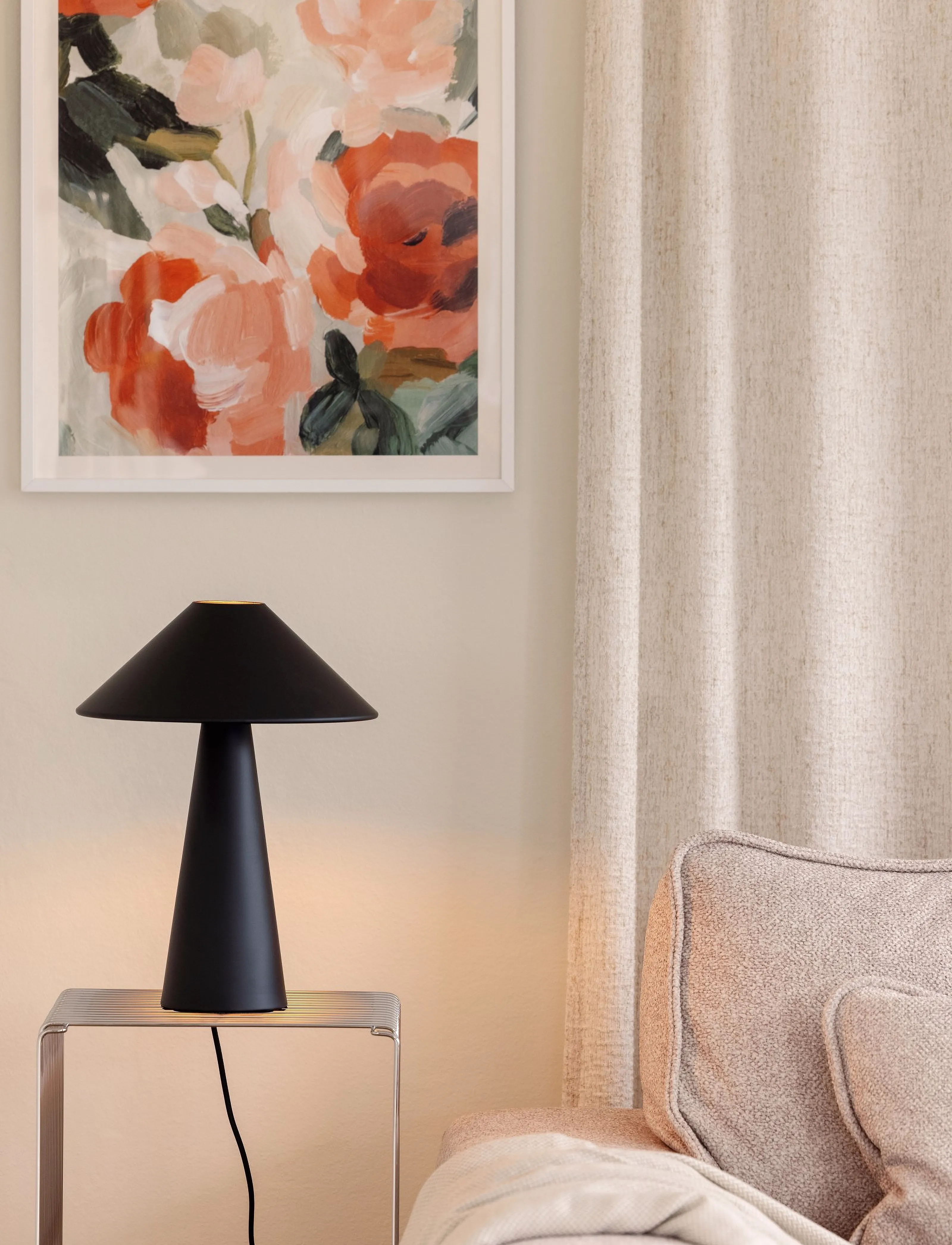 Globen Lighting Bordlampe Cannes, One Size, Lamps, Schwarz - Table Homeware