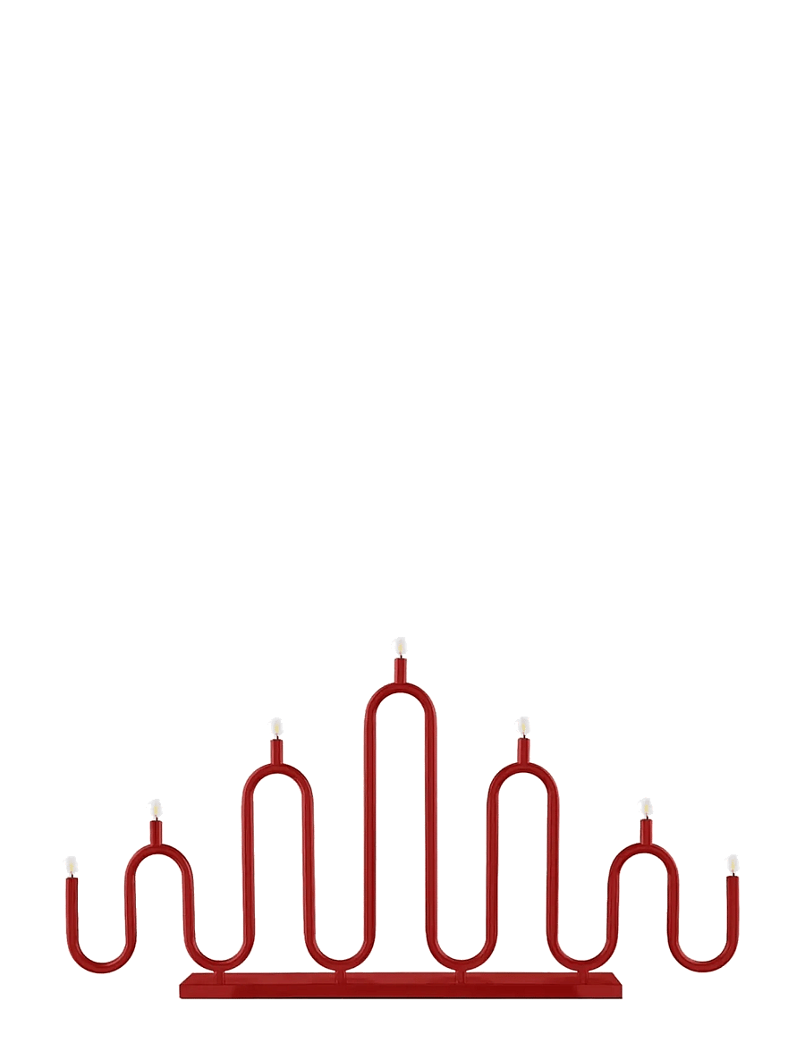 Globen Lighting - Candlestick Noel 7 Ivory - red - 0