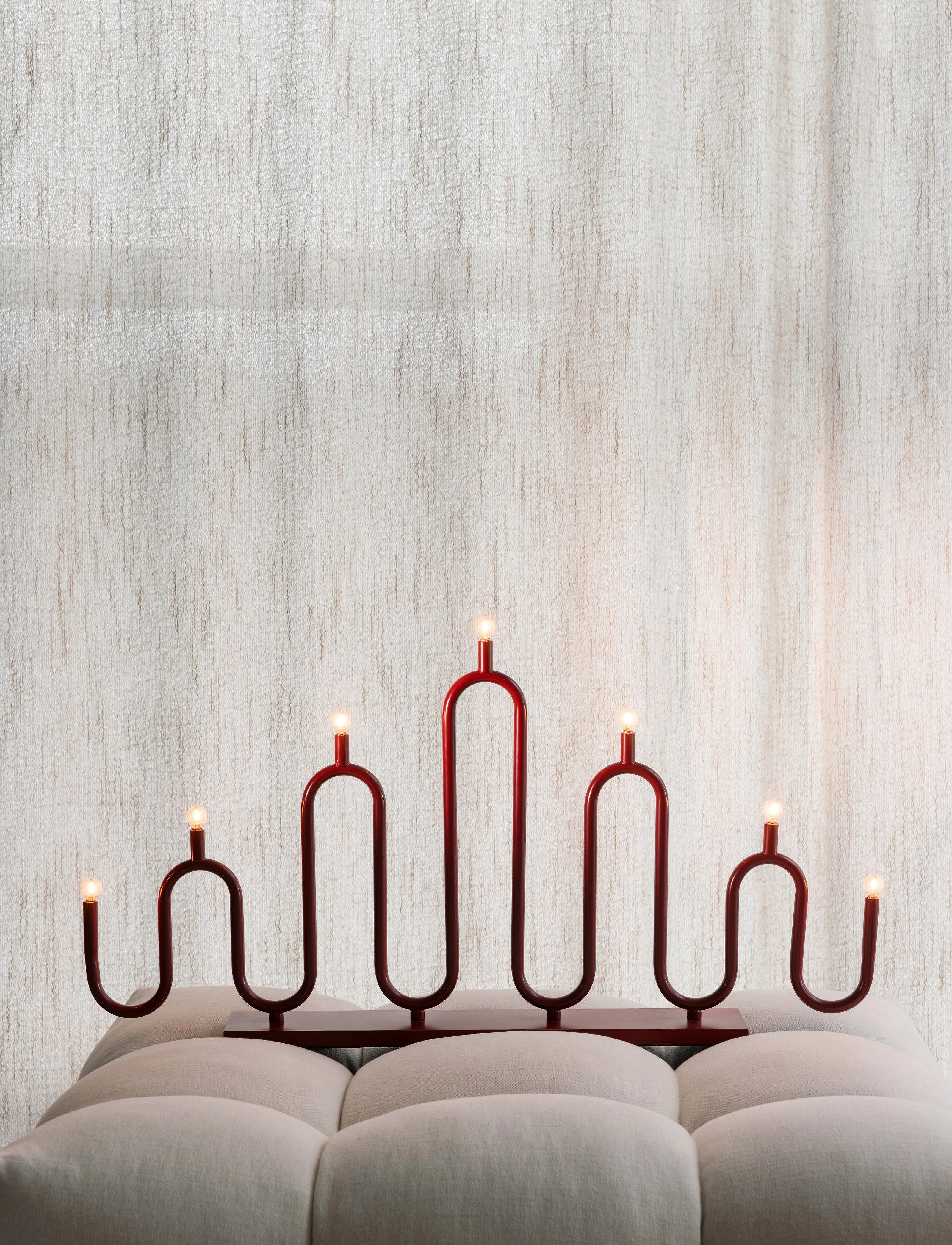 Globen Lighting - Candlestick Noel 7 Ivory - red - 3