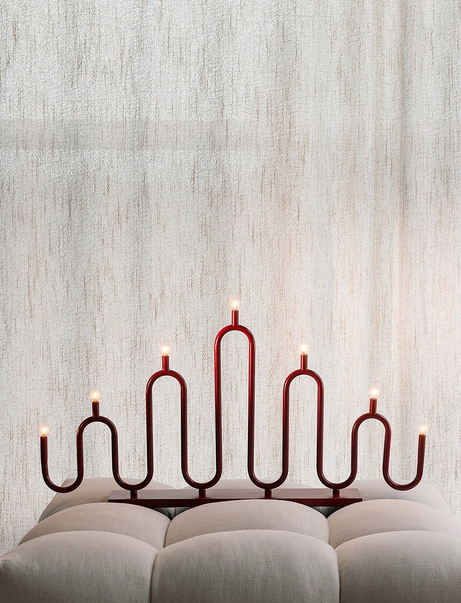 Globen Lighting - Candlestick Noel 7 Ivory - red - 3