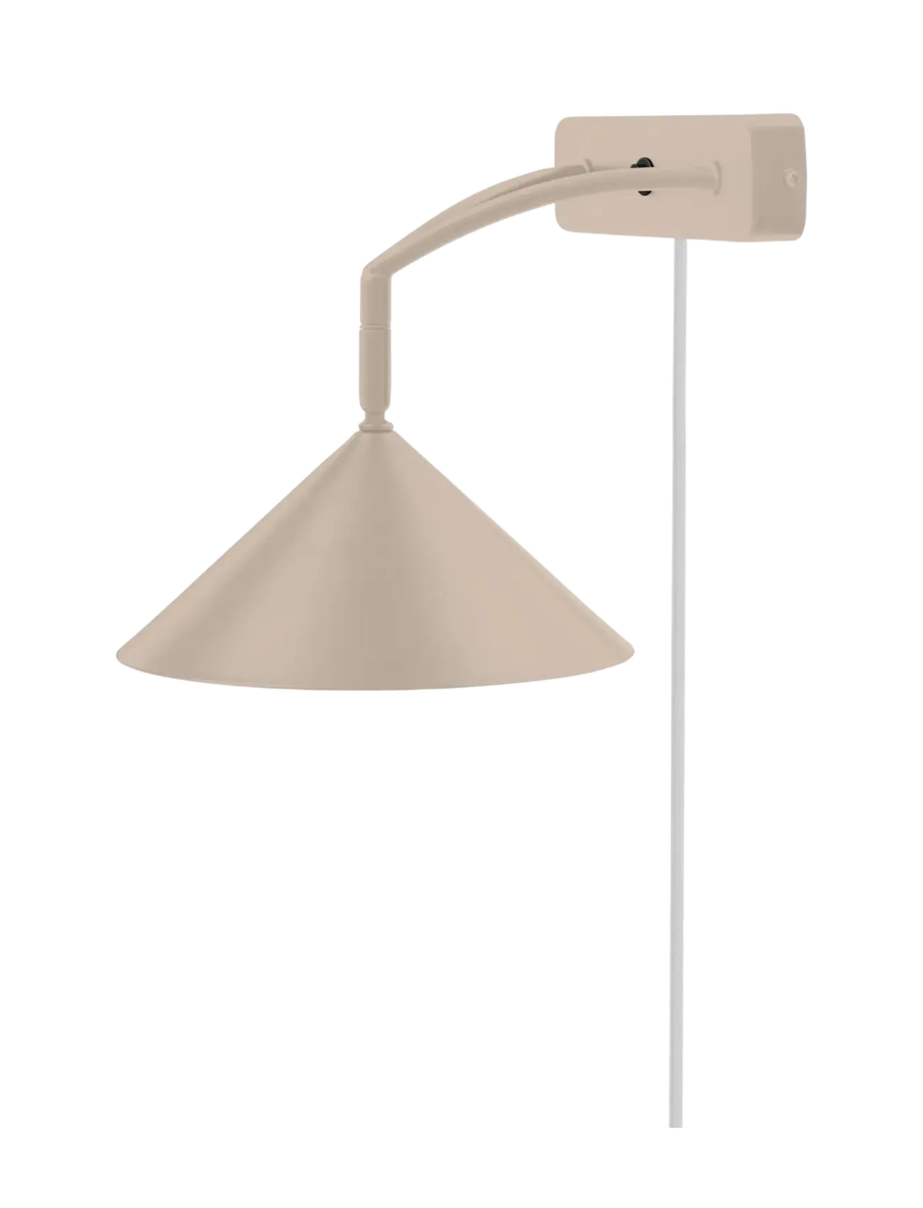 Globen Lighting Væglampe Curve, Væglampe, Beige, Str: Ø 20 CM
