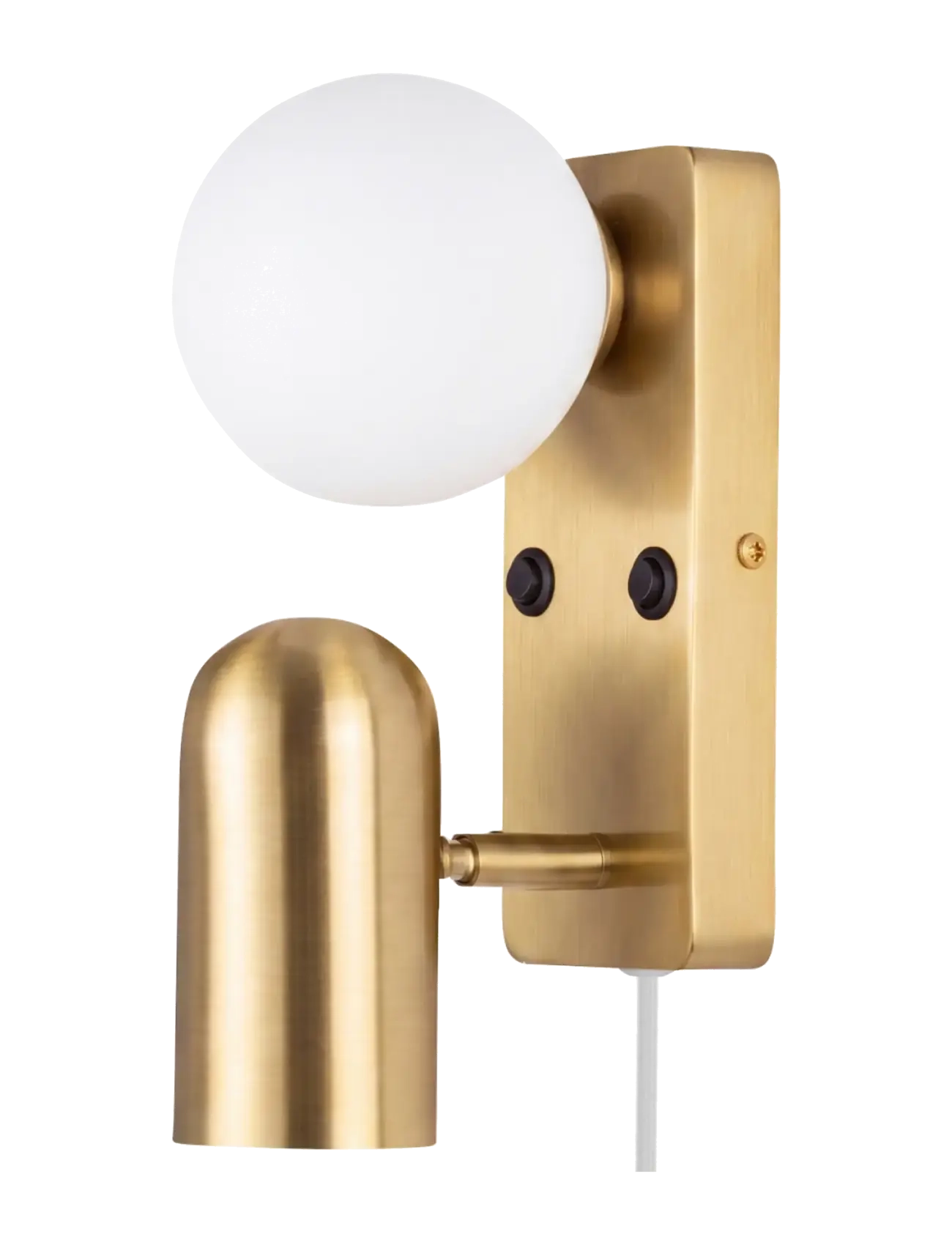 Globen Lighting Wall lamp Doppio Brushed brass - Belysning - BRUSHED BRASS / gold