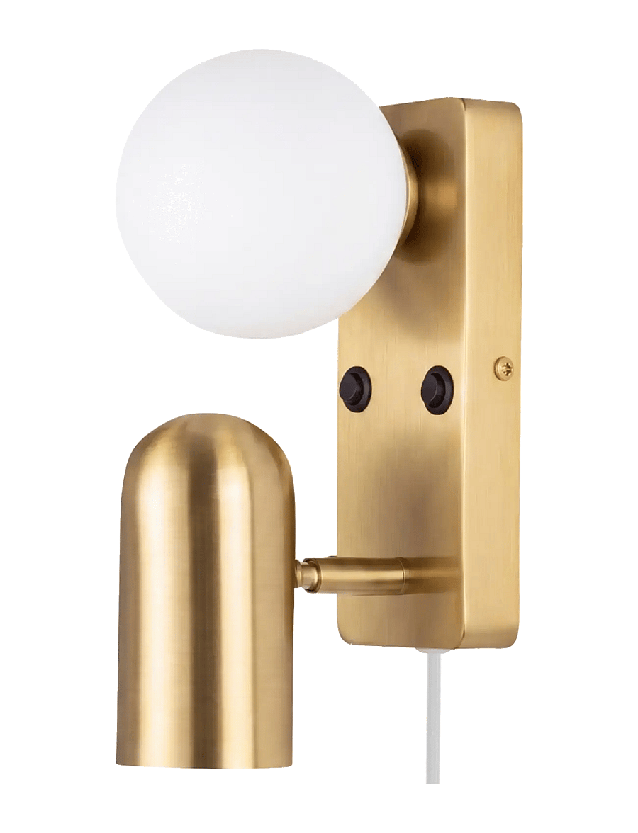 Globen Lighting - Wall lamp Doppio Brushed brass - wandleuchten - brushed brass - 1