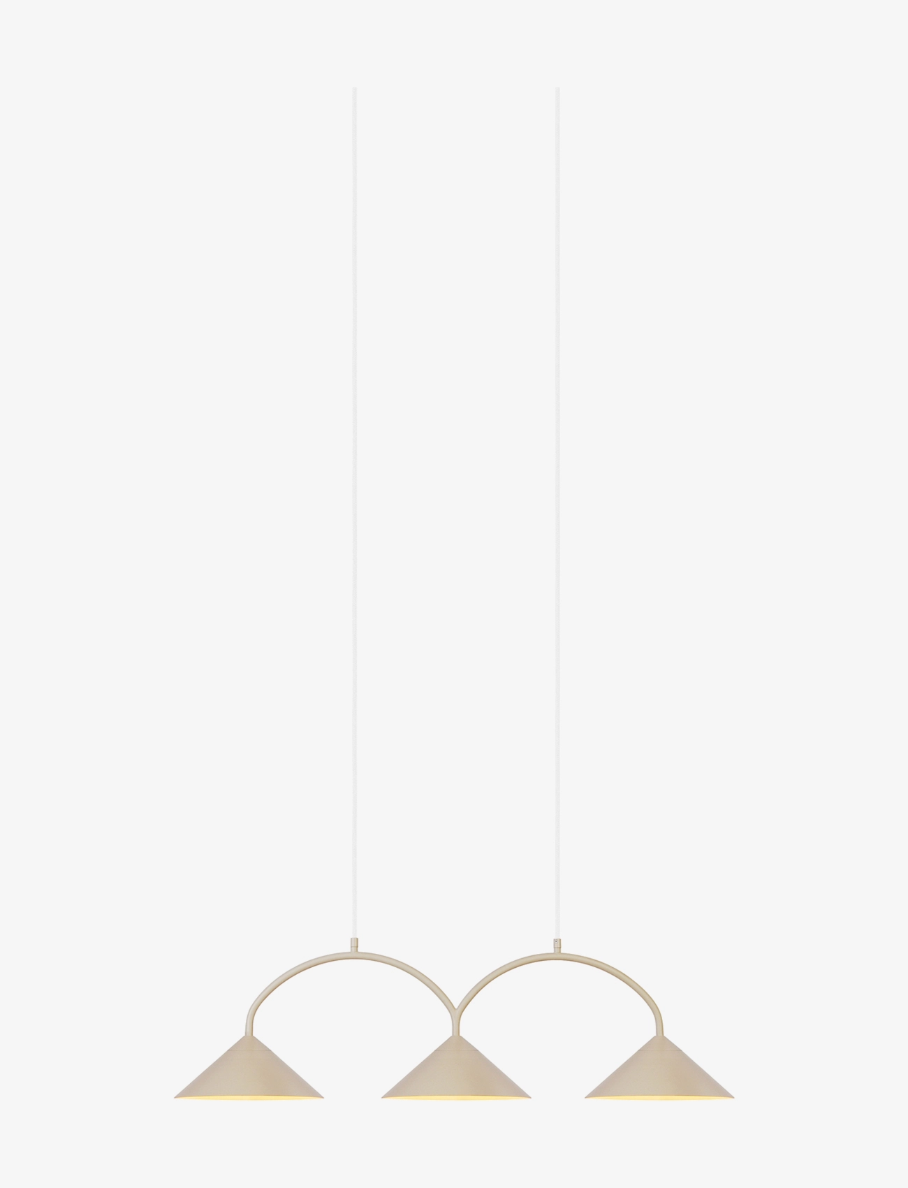 Globen Lighting Pendellampe Curve 3, 30X95 cm, Ceiling Lamps, Beige - Pendant Homeware