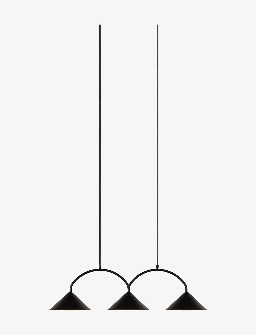 Globen Lighting - Pendant Curve 3 - rippvalgustid - black - 1