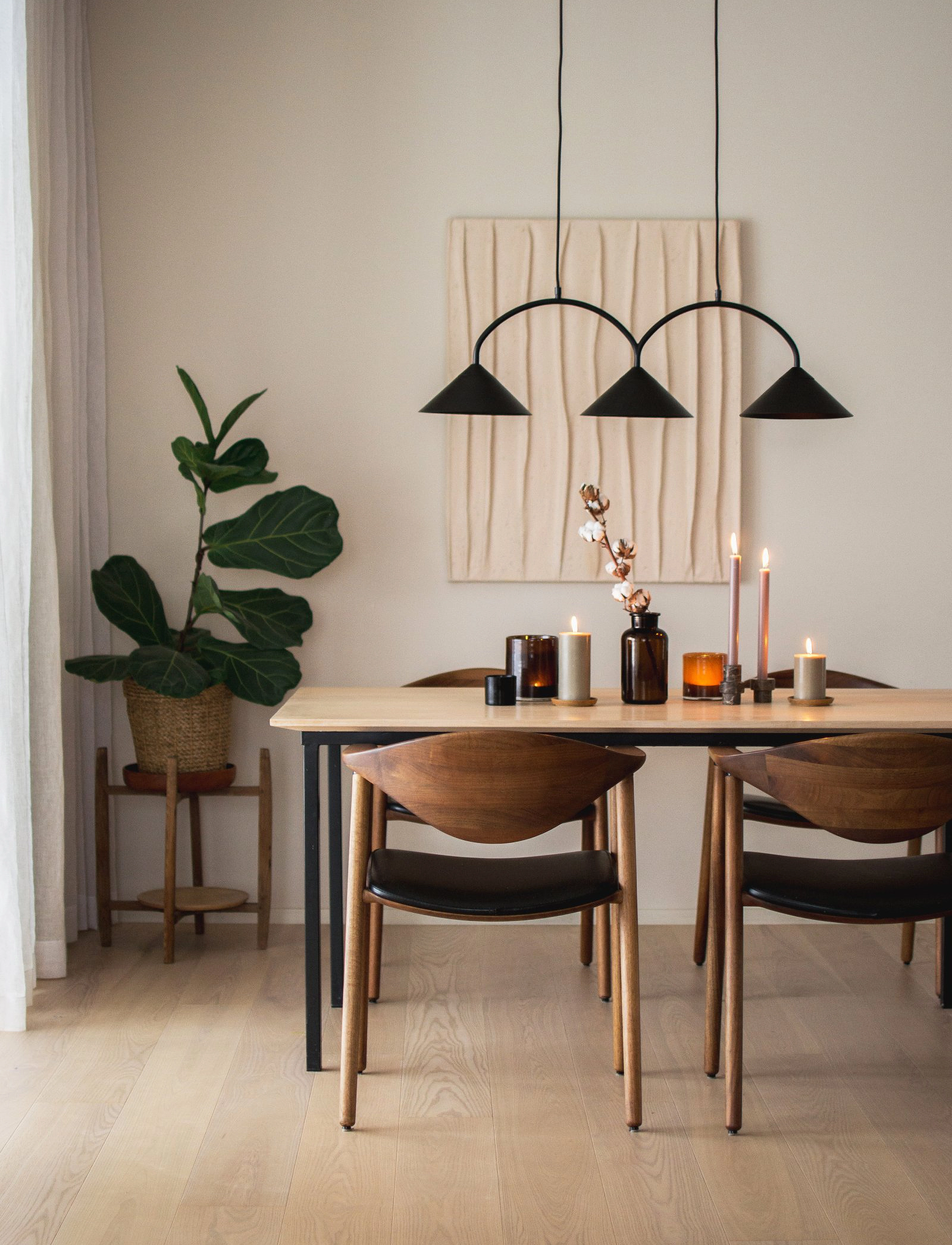 Globen Lighting Pendellampe Curve 3, 30X95 cm, Ceiling Lamps, Schwarz - Pendant Homeware