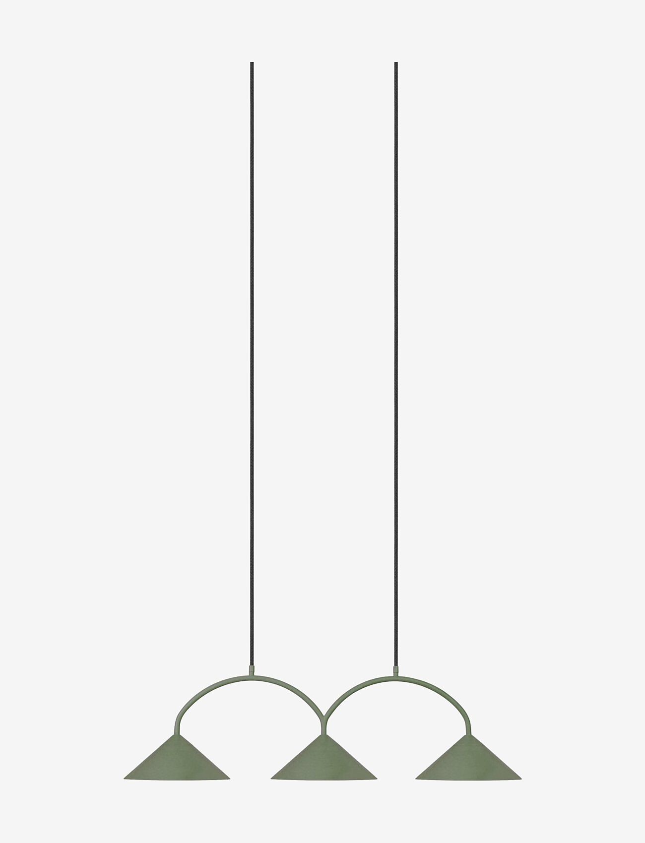 Globen Lighting - Pendant Curve 3 - rippvalgustid - green - 0