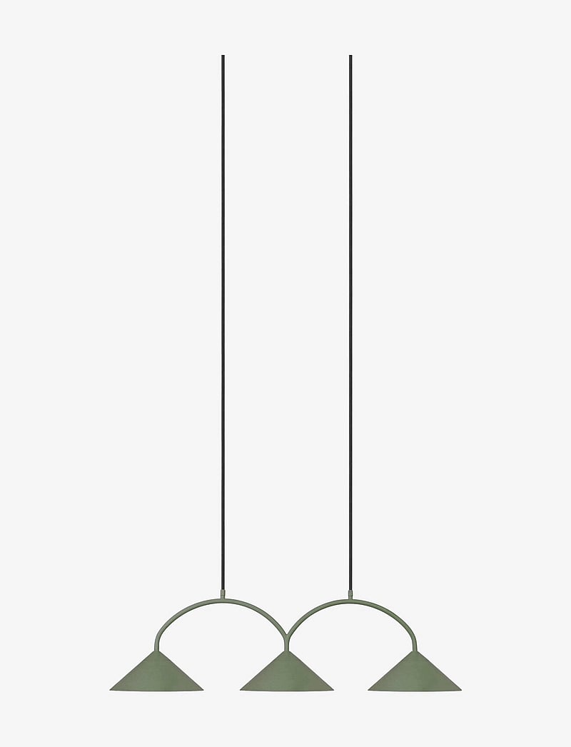 Globen Lighting - Pendant Curve 3 - rippvalgustid - green - 0