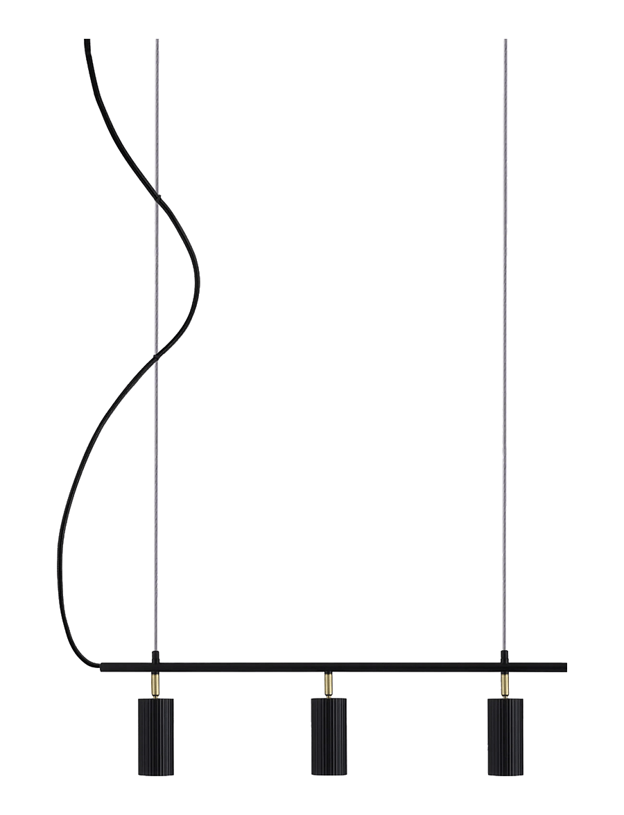 Globen Lighting - Pendant Hubble 3 long Black - rippvalgustid - black - 1