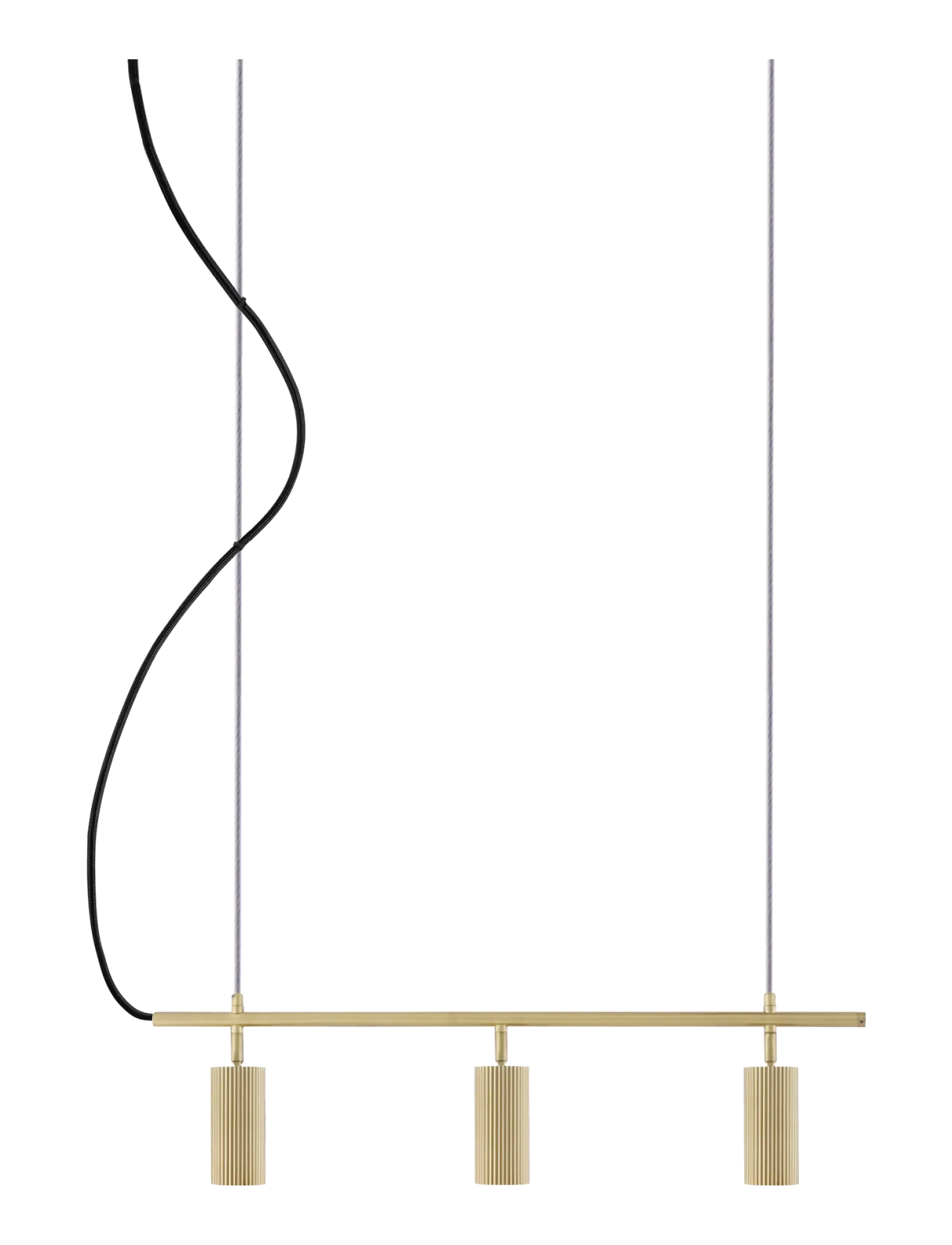 Globen Lighting Pendant Hubble 3 long Brushed brass - Globen Lighting - BRUSHED BRASS / gold