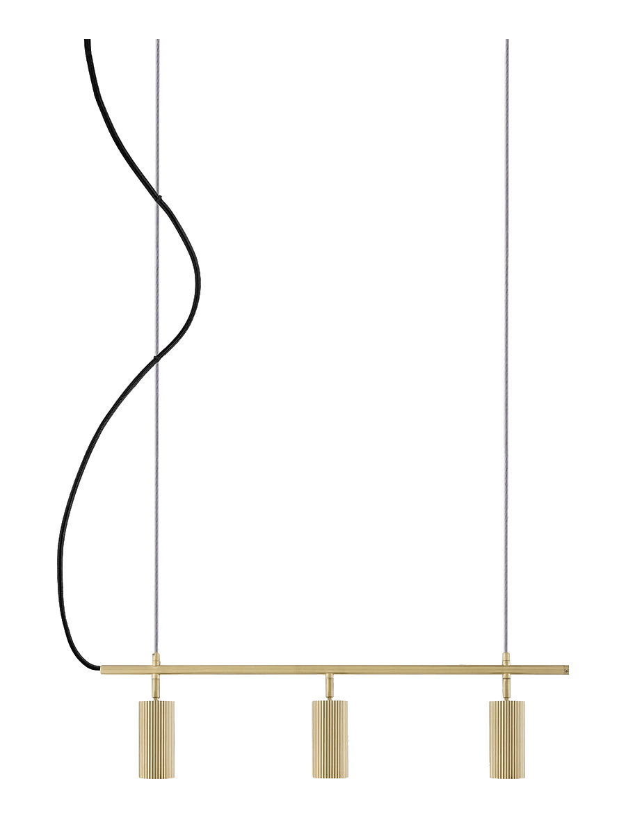 Globen Lighting - Pendant Hubble 3 long Brushed brass - brushed brass - 0
