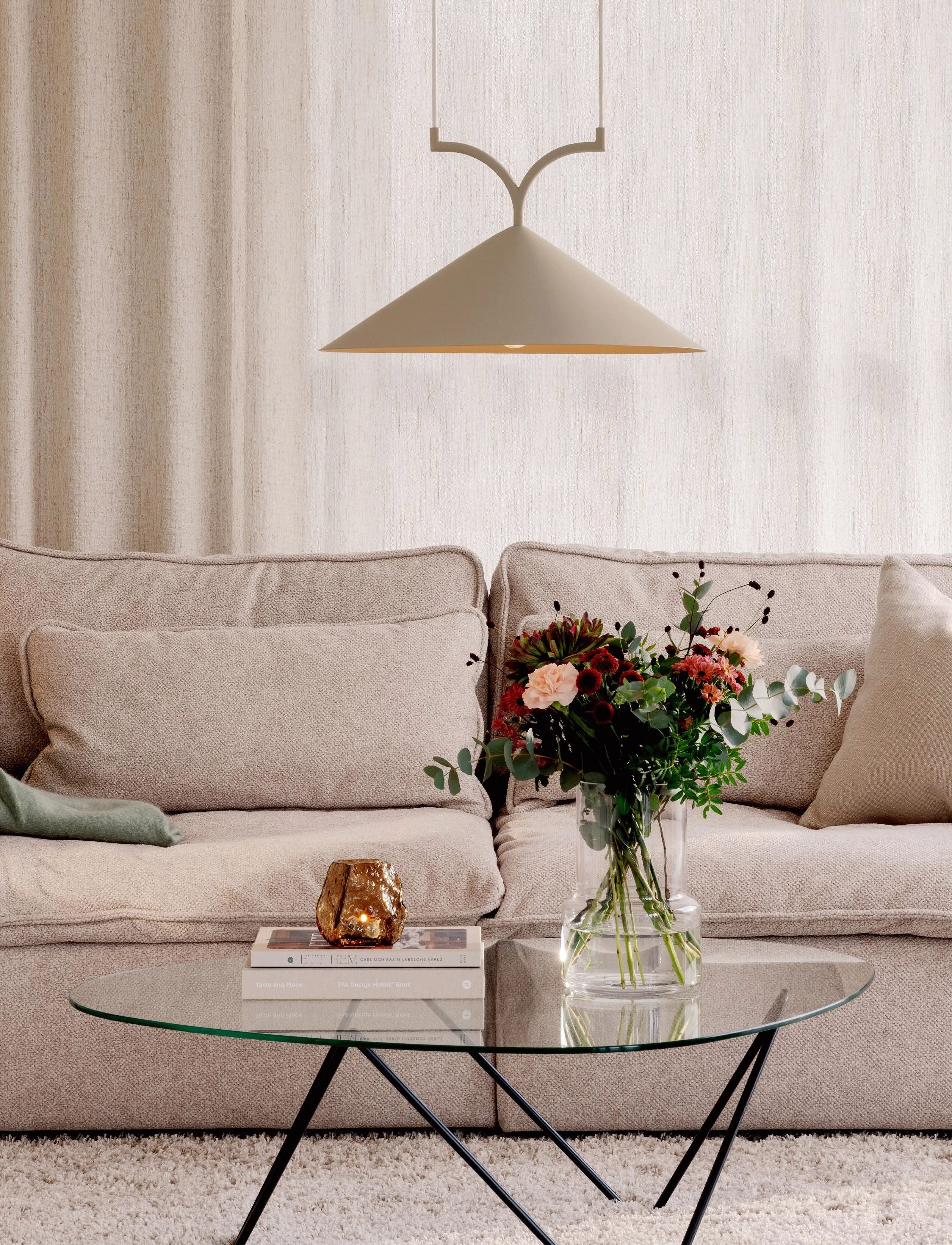 Globen Lighting - Pendel Curve 50 - pendellampor - beige - 5