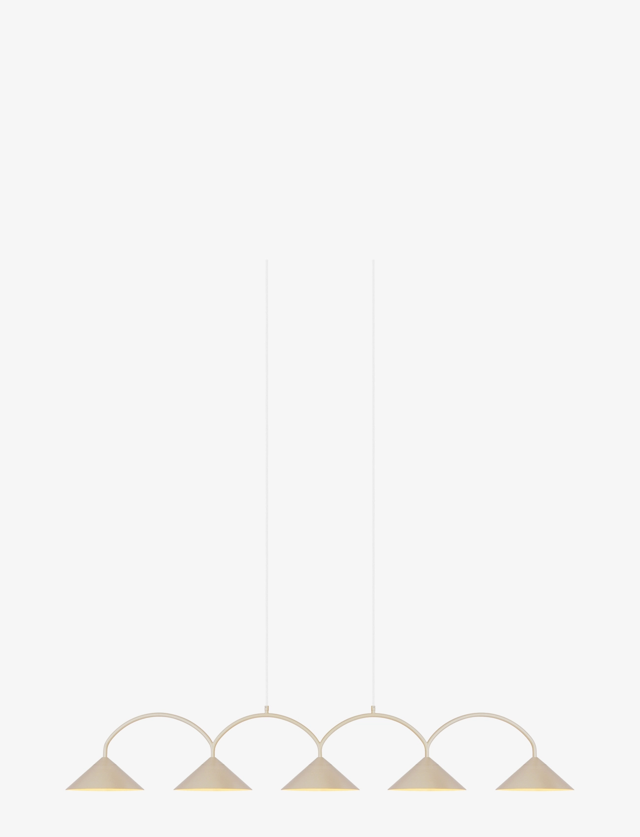 Globen Lighting Pendellampe Curve 5, Pendellampe, Beige, Str: 30X165CM