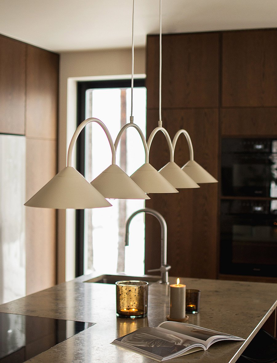 Globen Lighting - Pendant Curve 5 - pendellampen - beige - 2