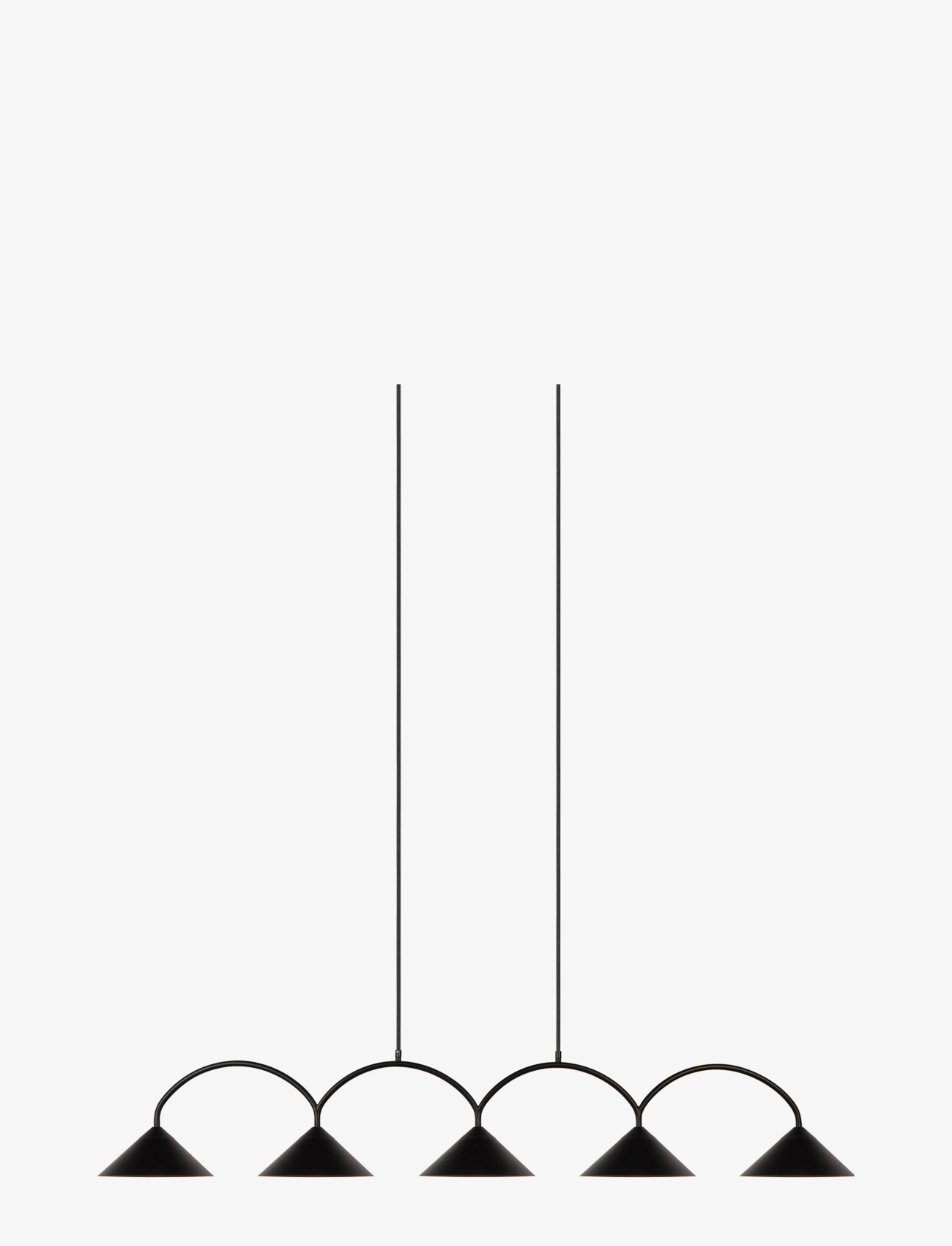 Globen Lighting Pendellampe Curve 5, Pendellampe, Sort, Str: 30X165CM