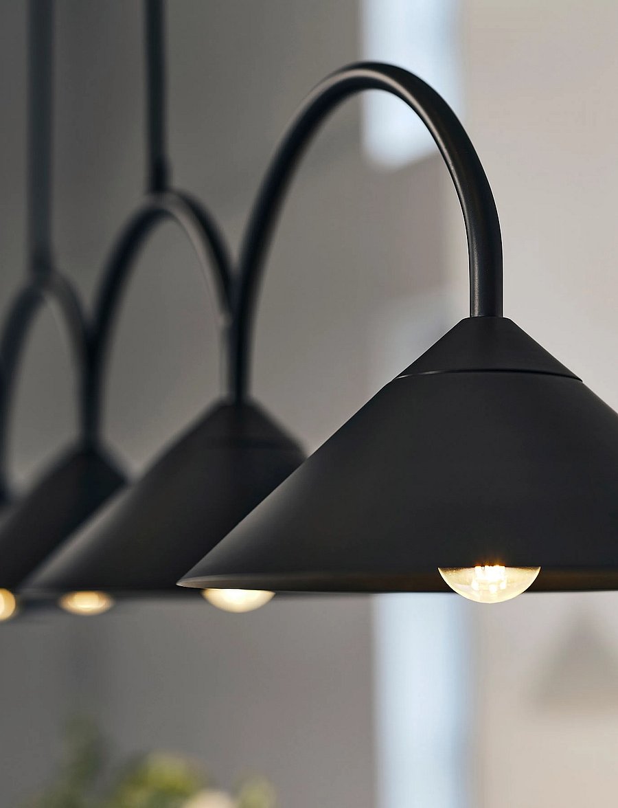 Globen Lighting - Pendant Curve 5 - pendellampen - black - 2