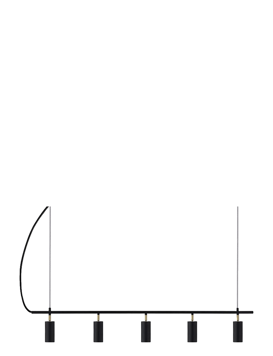 Globen Lighting - Pendant Hubble 5 long Black - pendellampen - black - 1