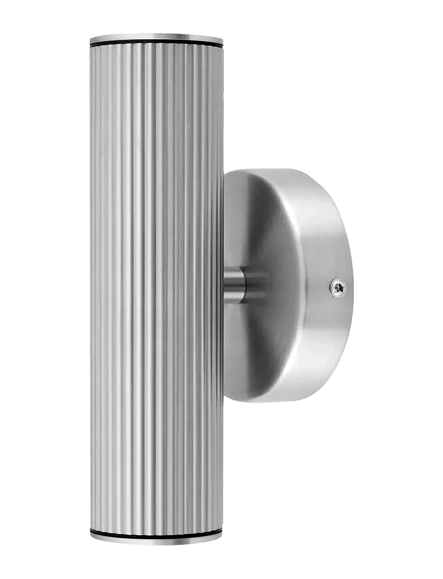Globen Lighting - Wall Lamp Hubble Up/Down IP44 facade lighting Brushed steel - välisseinavalgustid - brushed steel - 1