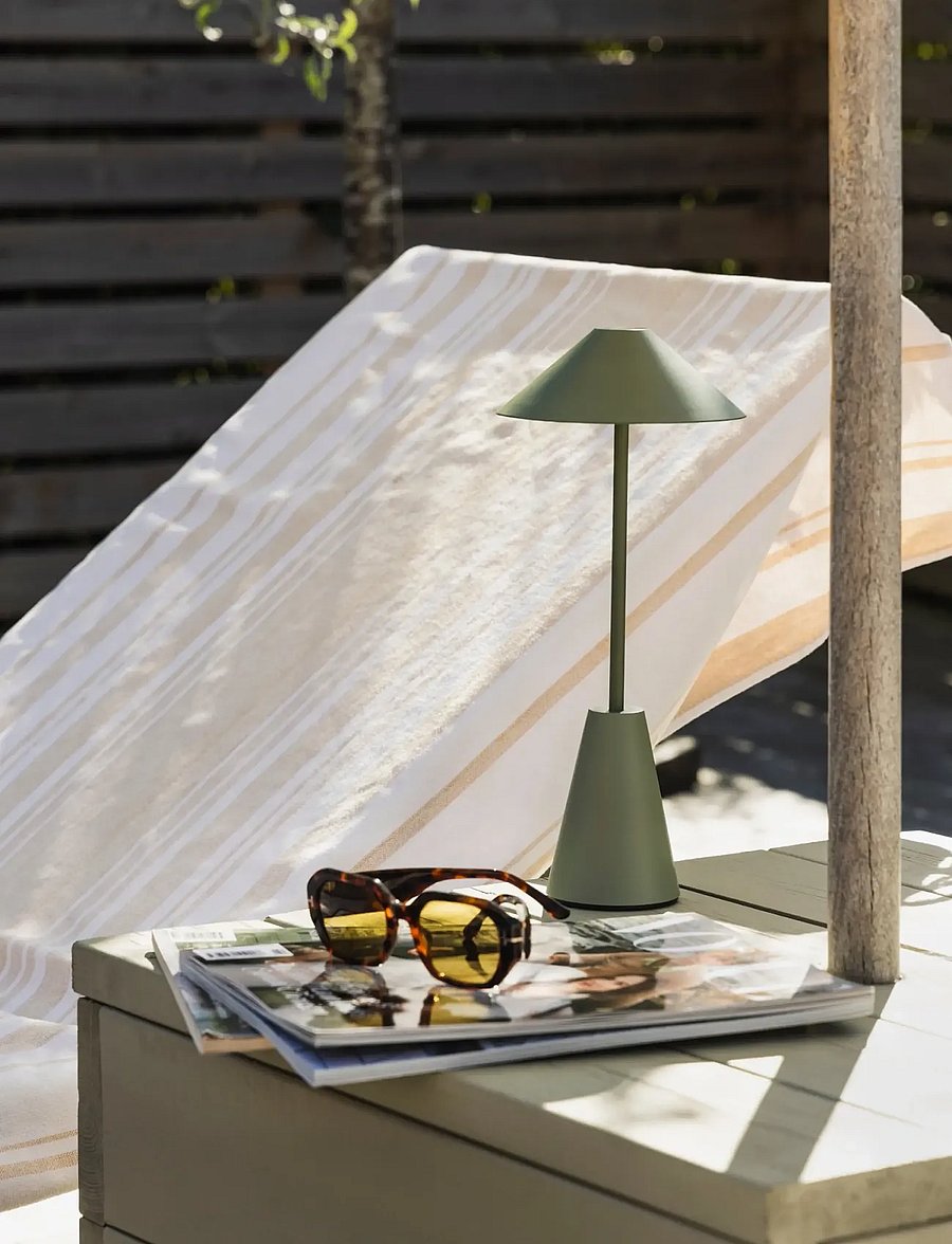 Globen Lighting - Portable table lamp Cannes 32 IP54 Moss green - laualambid - moss green - 2