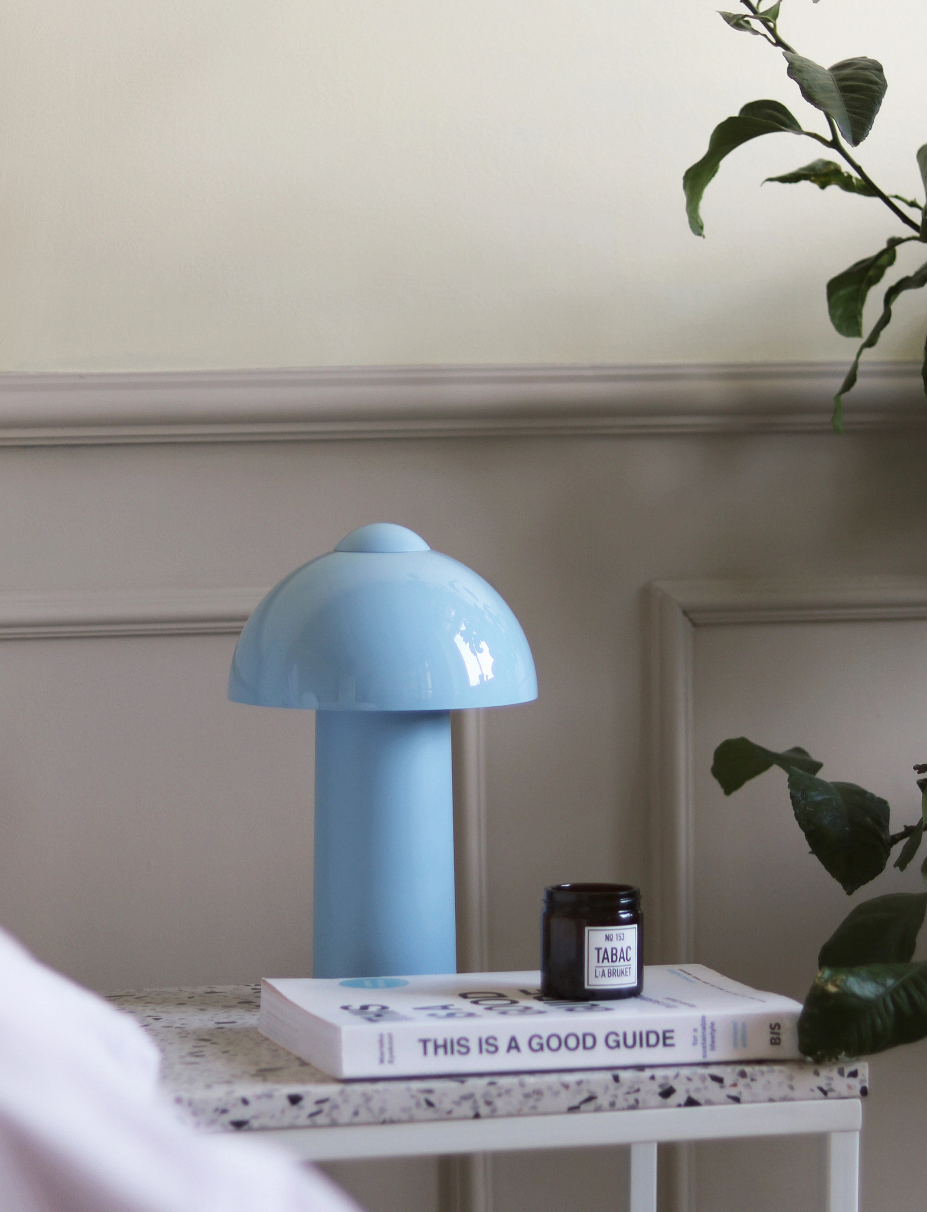 Globen Lighting Portable Table Lamp Buddy Ip44 Blush, H25 cm, Blue, Lamper > Bordlamper, Unisex