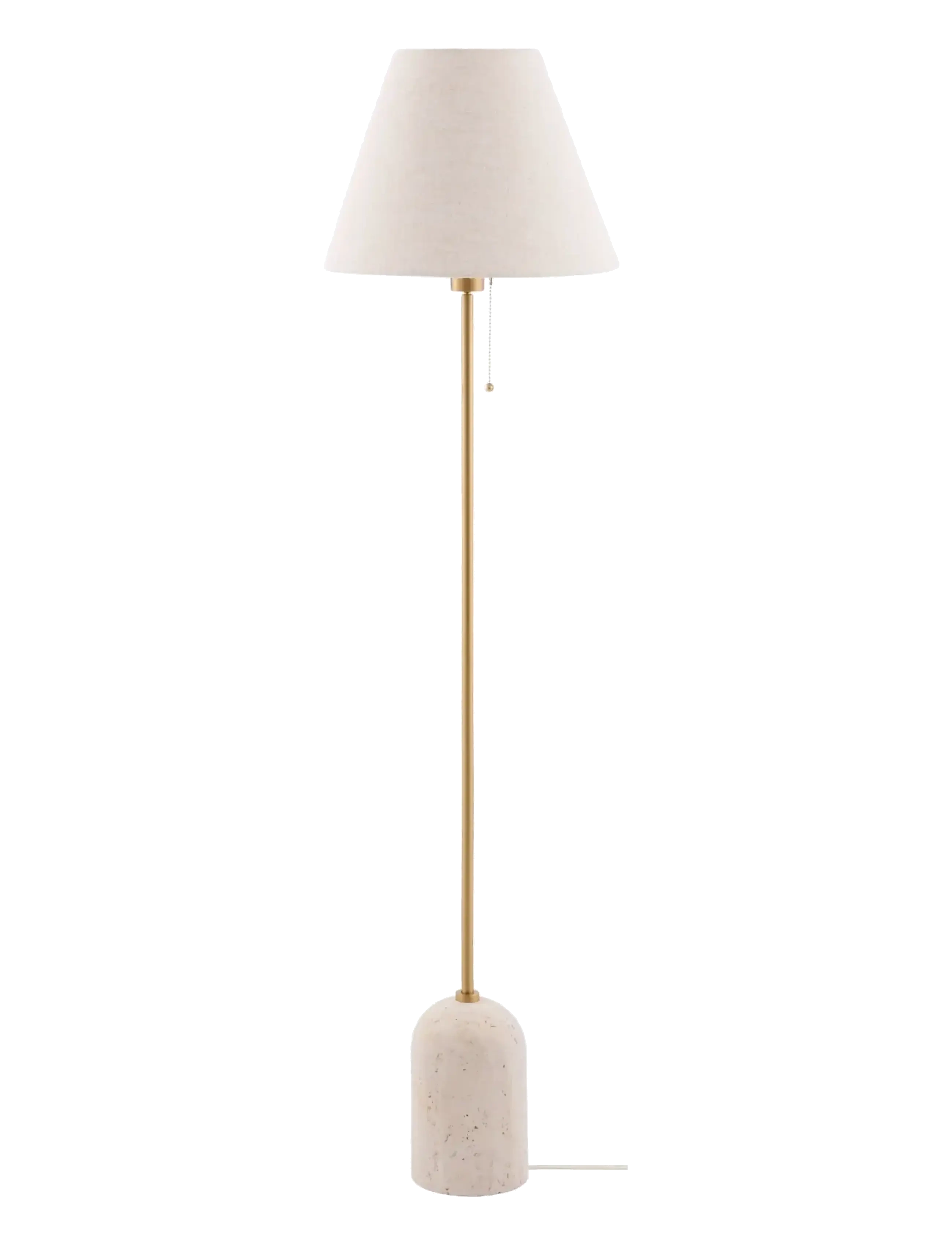Globen Lighting Floor Lamp Gino Beige Travertine, Gulvlampe, Beige, Str: H145CM