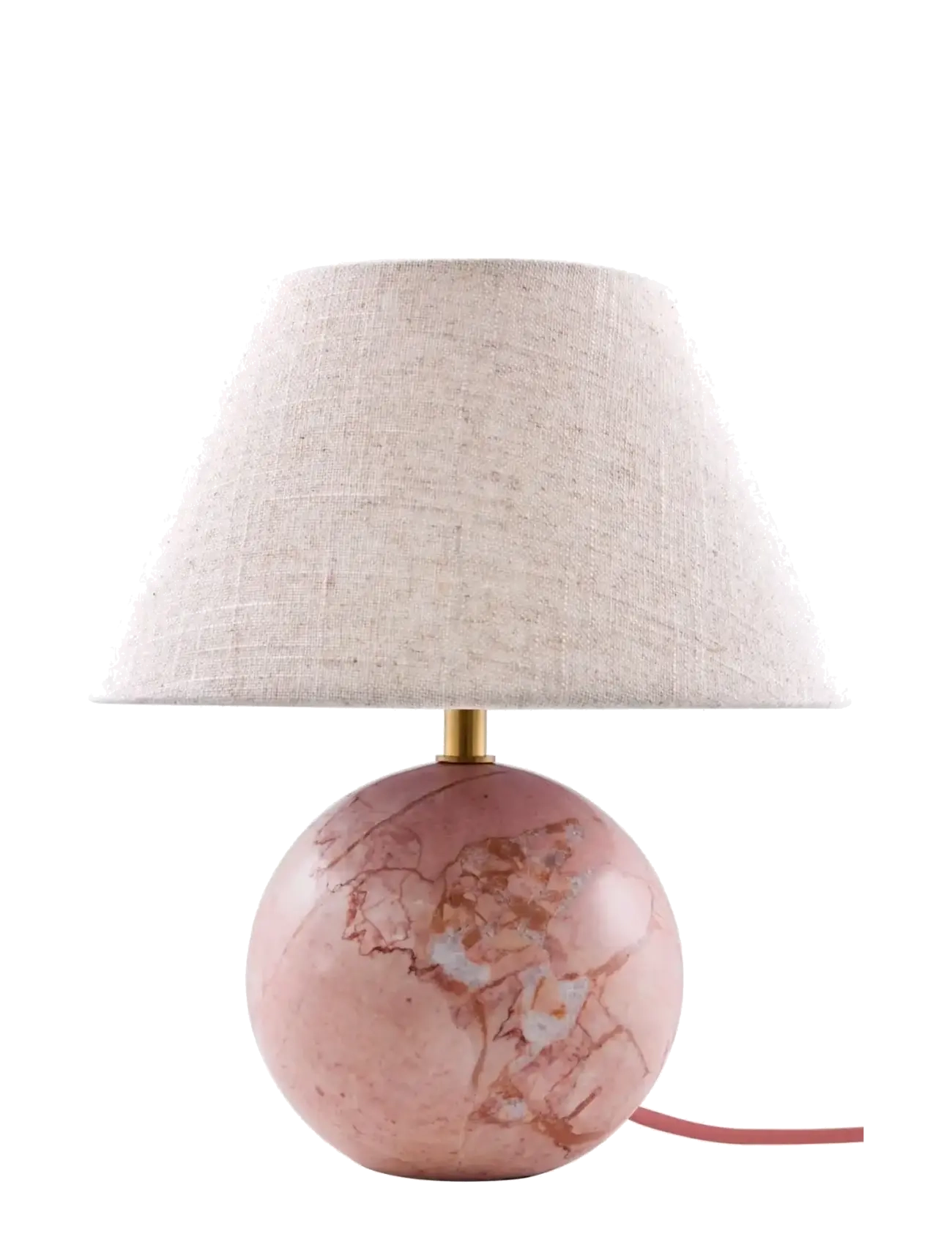 Globen Lighting Table Lamp Castello 24 Dusty Pink Marble/Beige, Bordlampe, Pink, Str: 24X24X28CM
