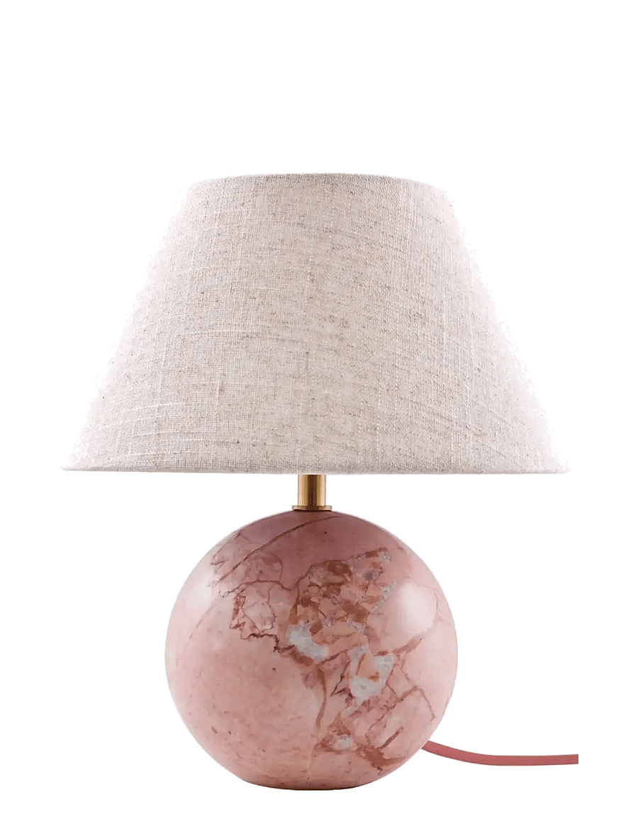 Globen Lighting - Table lamp Castello 24 Dusty pink marble/beige - laualambid - dusty pink marble/beige - 1