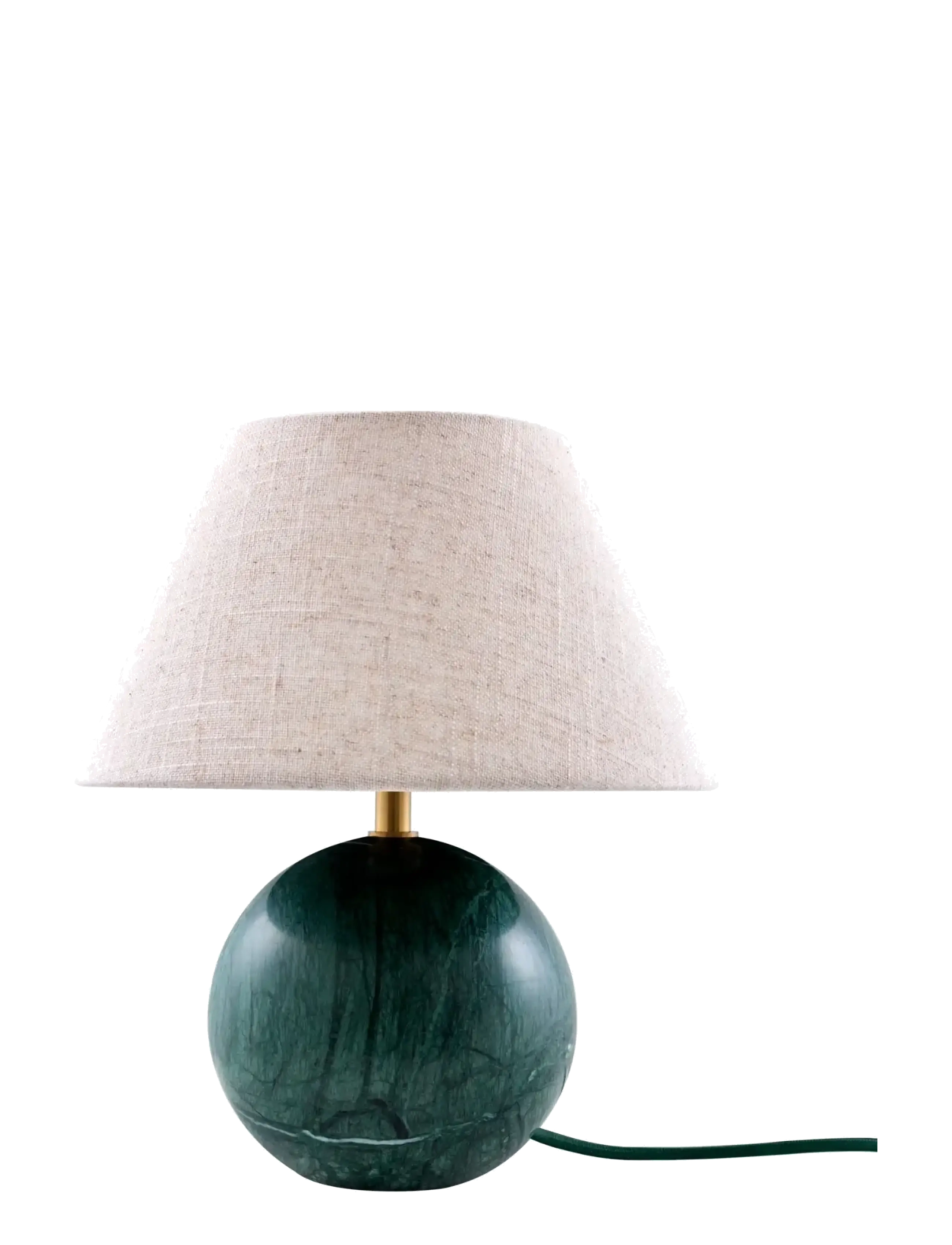 Globen Lighting Table Lamp Castello 24 Dark Green Marble/Beige, Bordlampe, Grøn, Str: 24X24X28CM